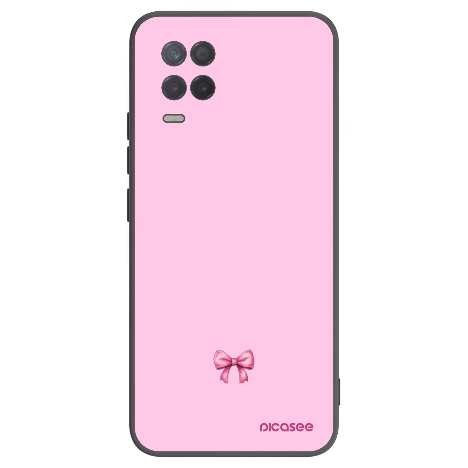 Picasee silikonový černý obal pro Realme 8 5G - Blush bow