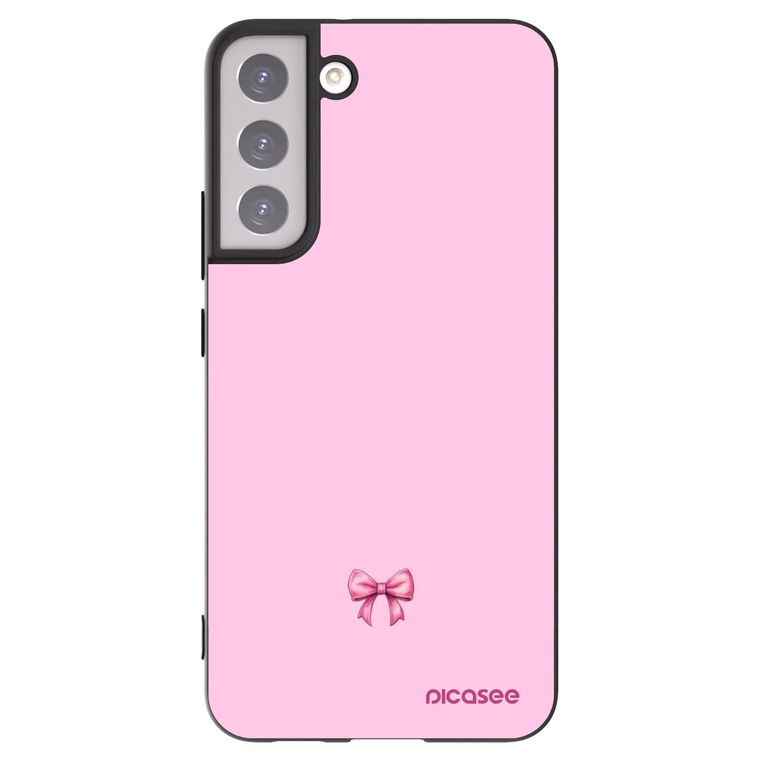 Picasee silikonový černý obal pro Samsung Galaxy S22+ 5G - Blush bow