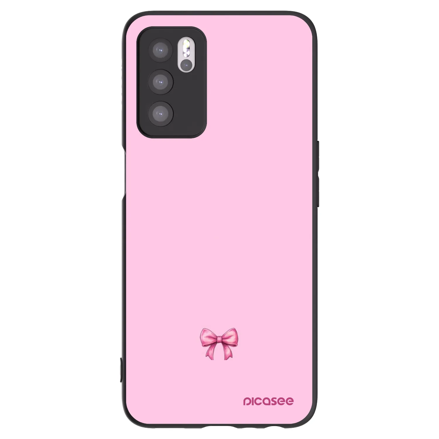 Picasee silikonový černý obal pro OPPO A16s - Blush bow
