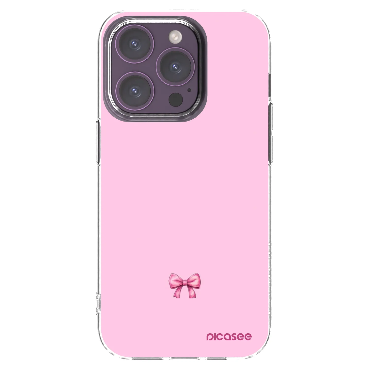 Picasee silikonový průhledný obal pro Apple iPhone 14 Pro - Blush bow