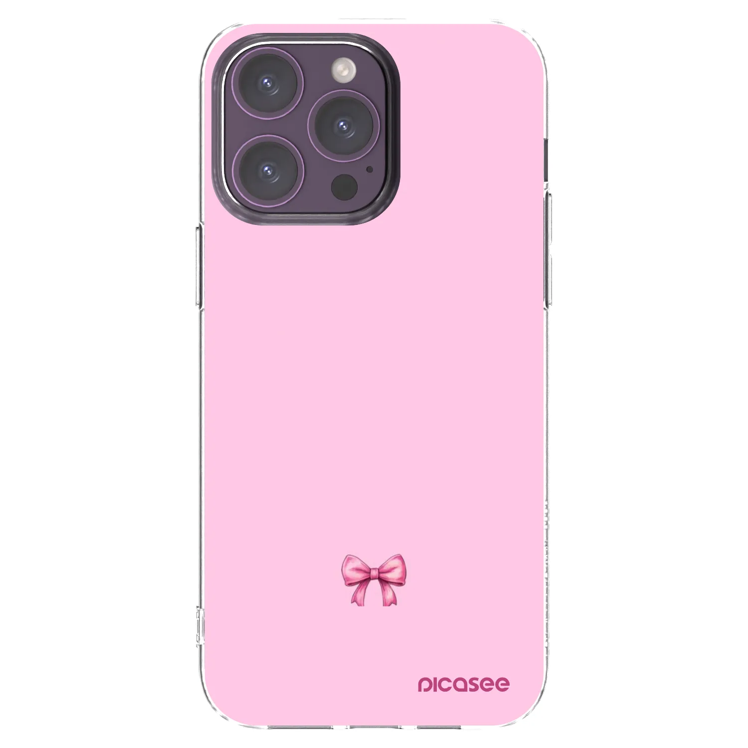 Picasee silikonový průhledný obal pro Apple iPhone 14 Pro Max - Blush bow