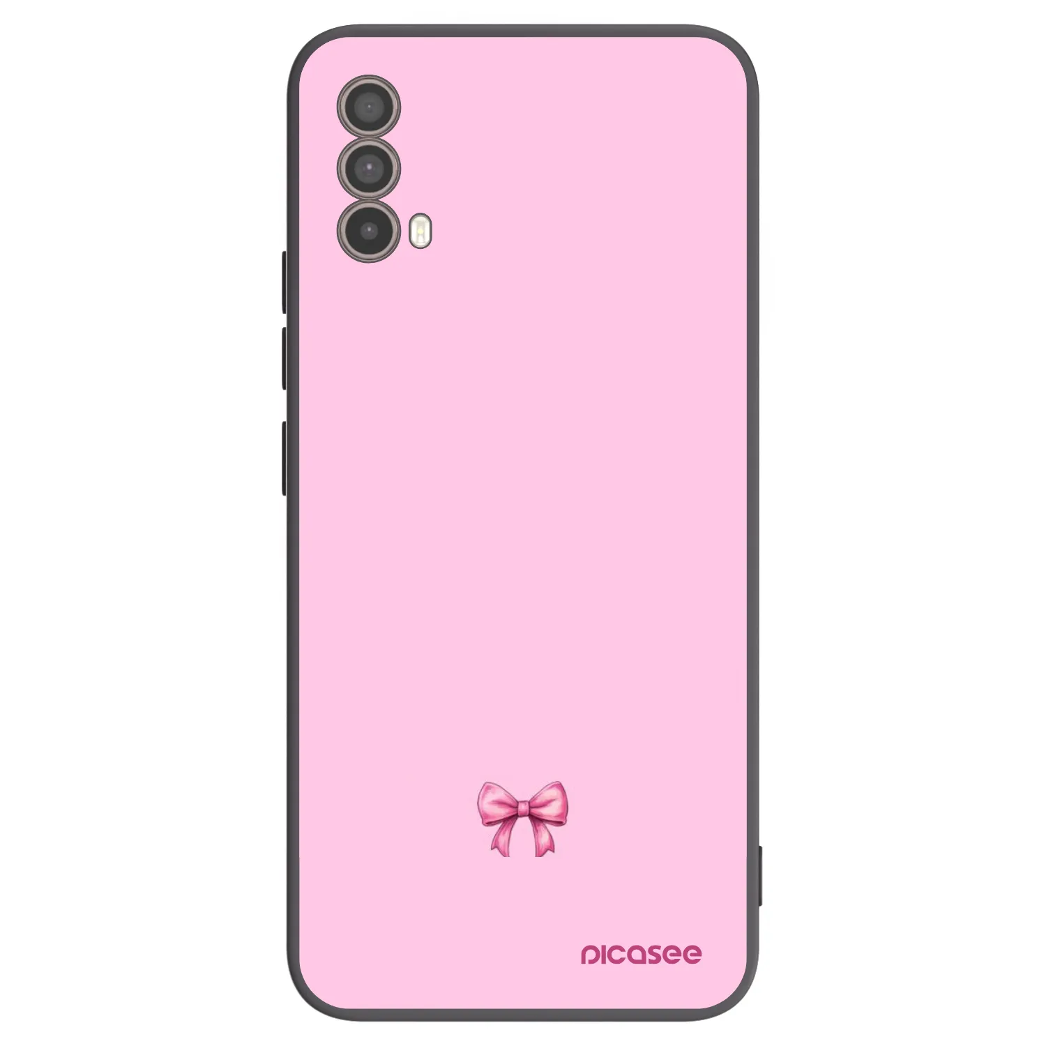 Picasee silikonový černý obal pro Motorola Moto E40 - Blush bow