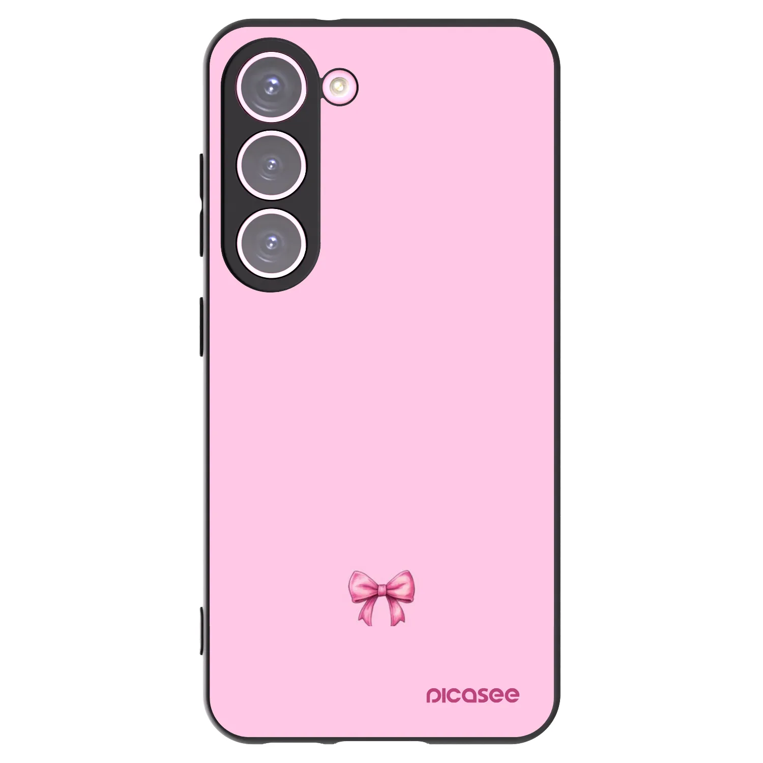 Picasee silikonový černý obal pro Samsung Galaxy S23 5G - Blush bow