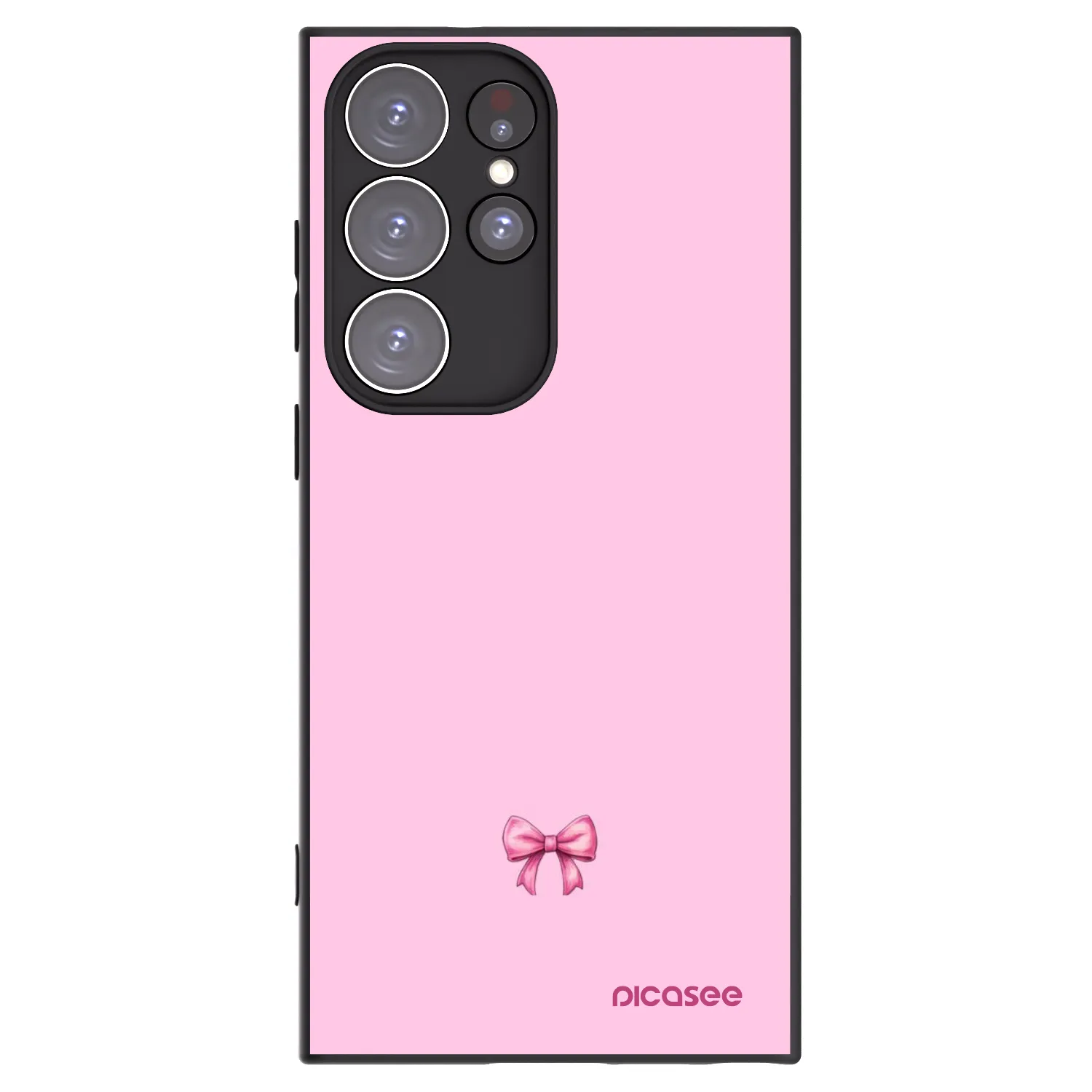 Picasee silikonový černý obal pro Samsung Galaxy S23 Ultra 5G - Blush bow