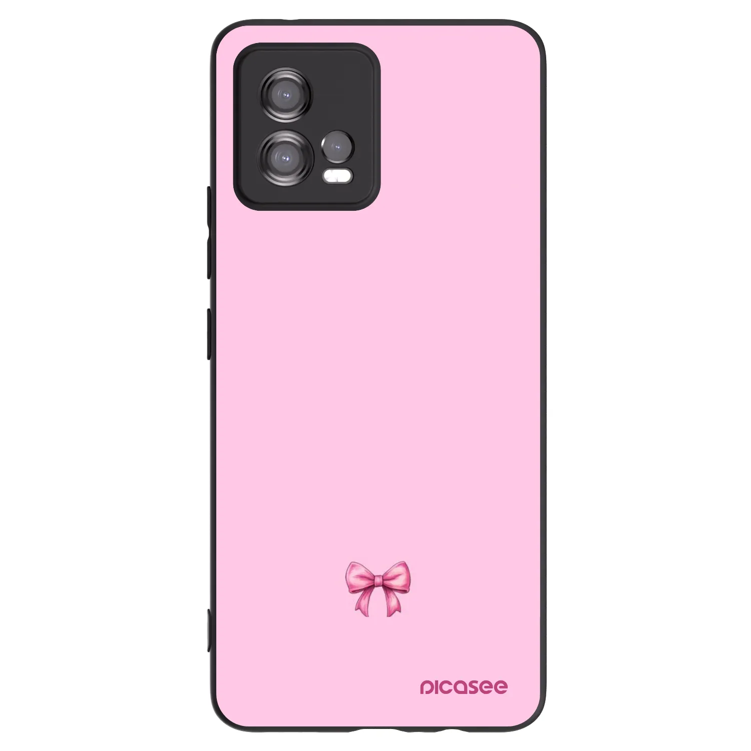 Picasee silikonový černý obal pro Motorola Moto G72 - Blush bow