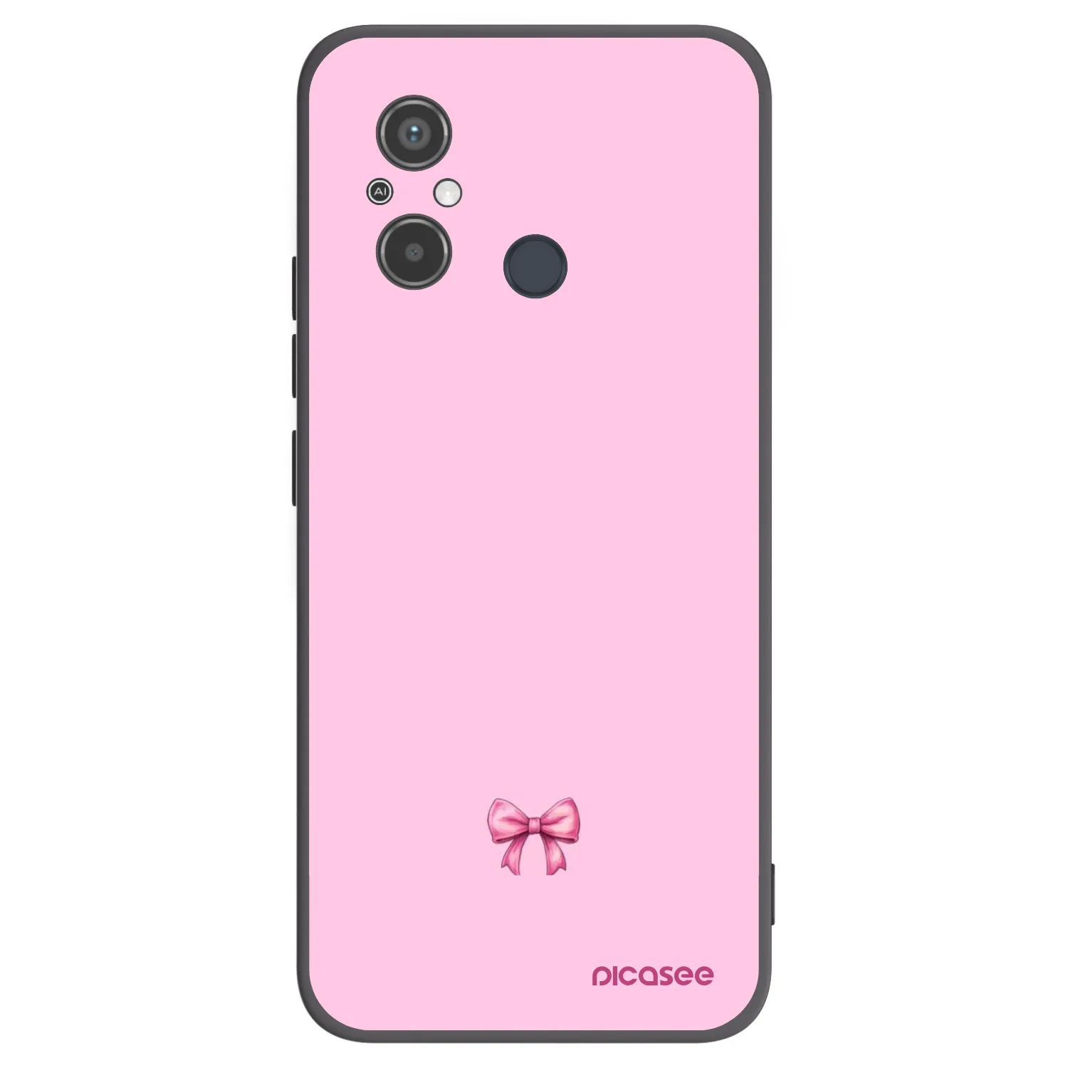 Picasee silikonový černý obal pro Xiaomi Redmi 12C - Blush bow
