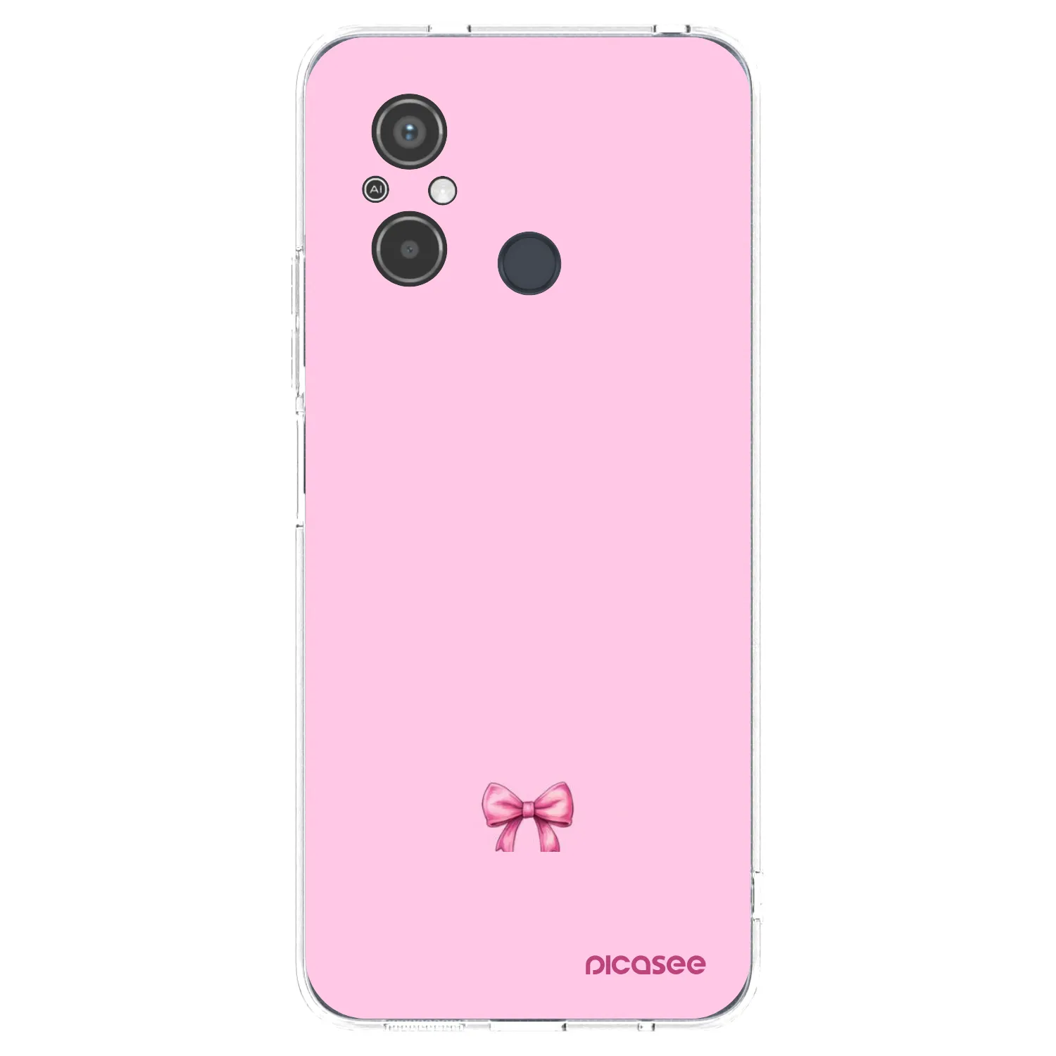 Picasee silikonový průhledný obal pro Xiaomi Redmi 12C - Blush bow