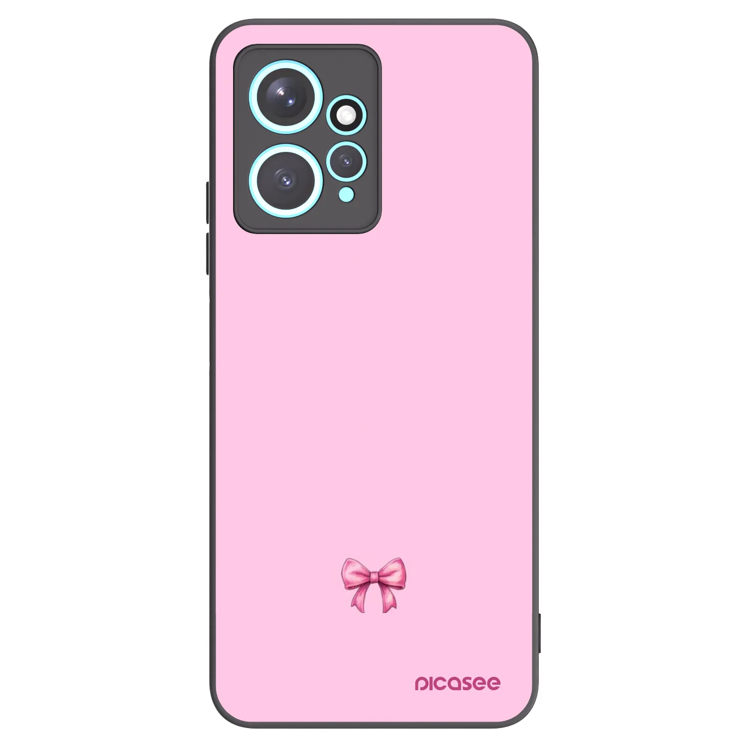 Picasee silikonový černý obal pro Xiaomi Redmi Note 12 4G - Blush bow