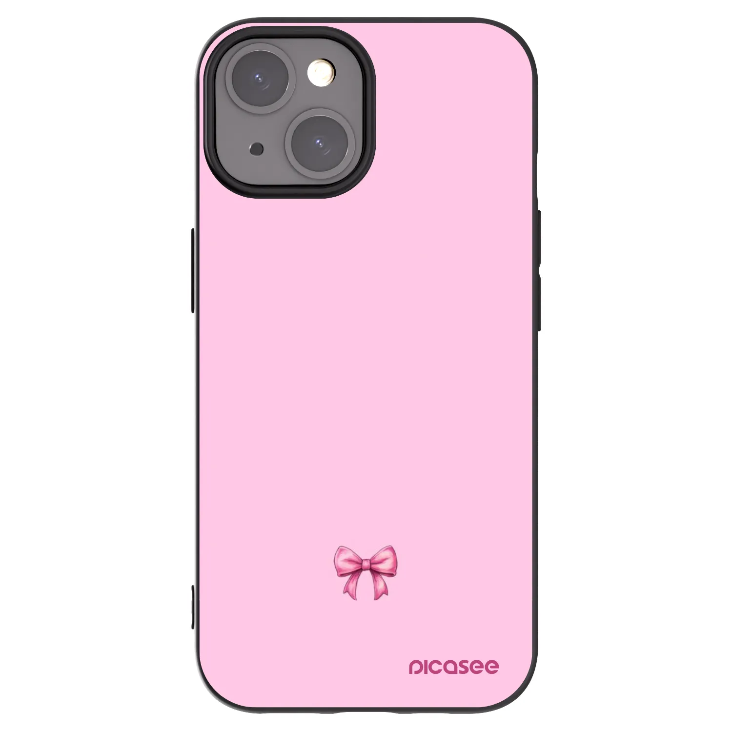 Picasee silikonový černý obal pro Apple iPhone 15 - Blush bow