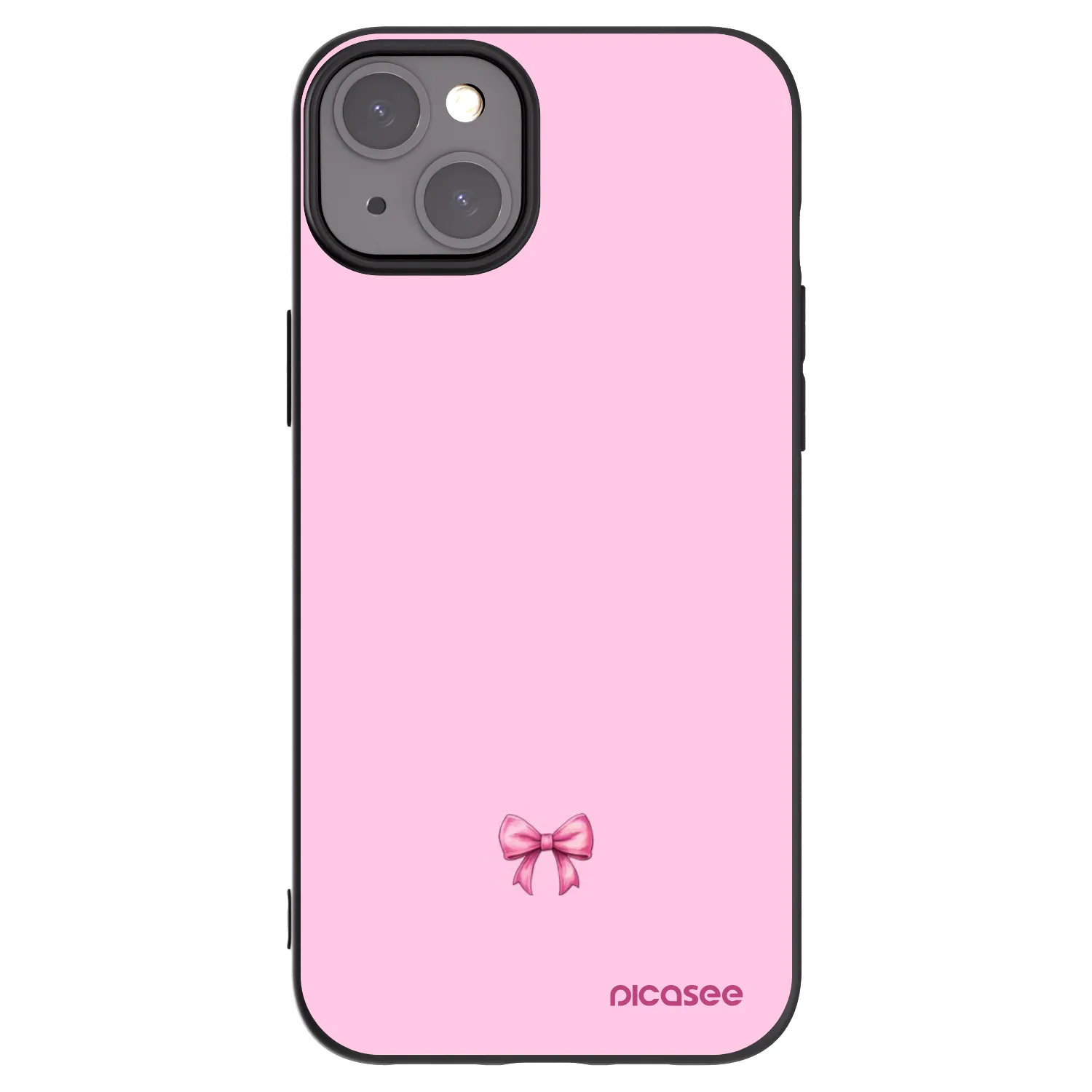 Picasee silikonový černý obal pro Apple iPhone 15 Plus - Blush bow