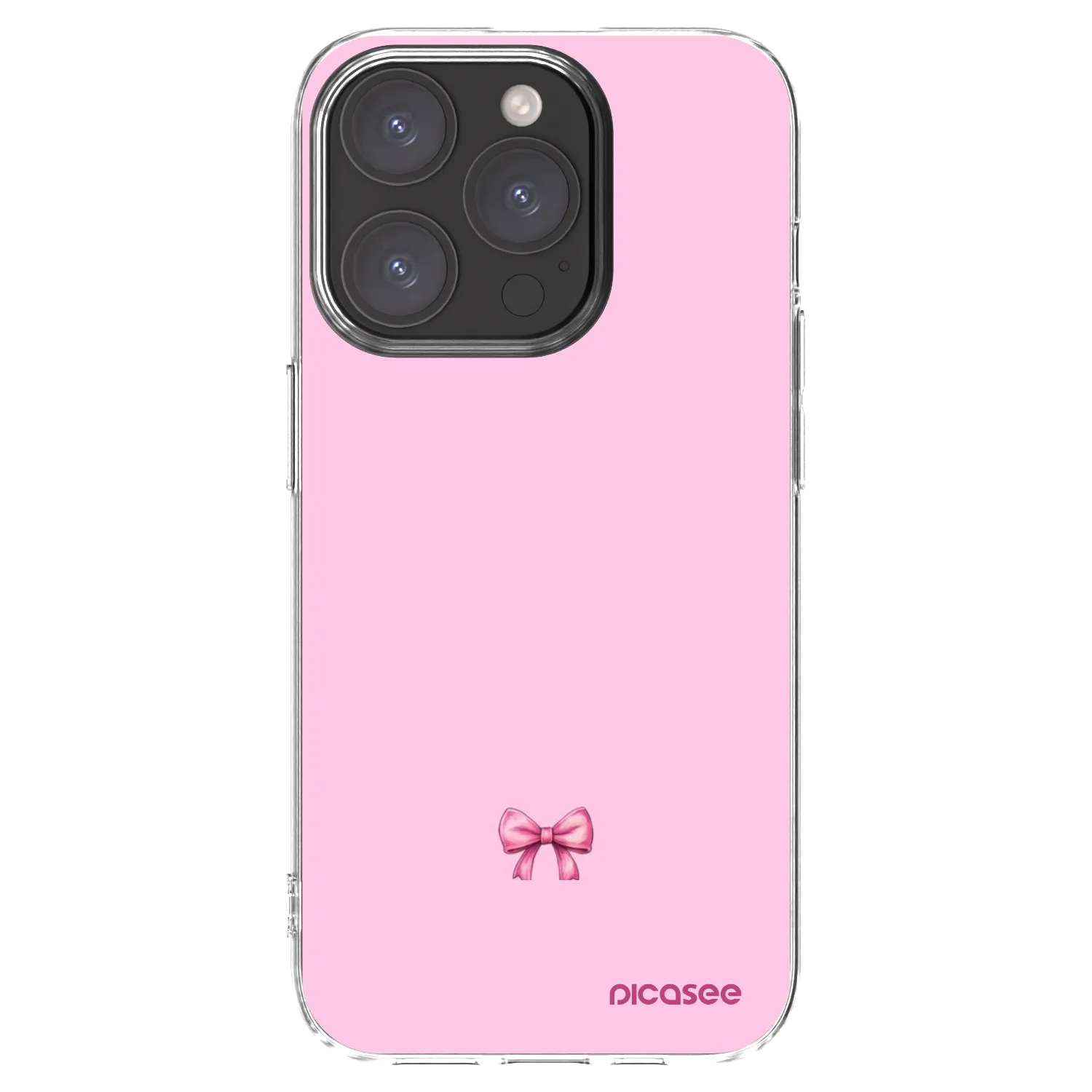 Picasee silikonový průhledný obal pro Apple iPhone 15 Pro - Blush bow