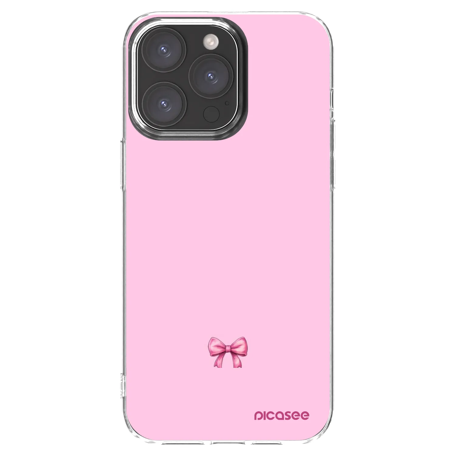 Picasee silikonový průhledný obal pro Apple iPhone 15 Pro Max - Blush bow