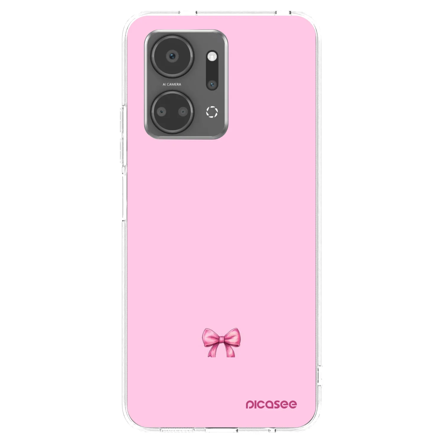 Picasee silikonový průhledný obal pro Honor X7a - Blush bow
