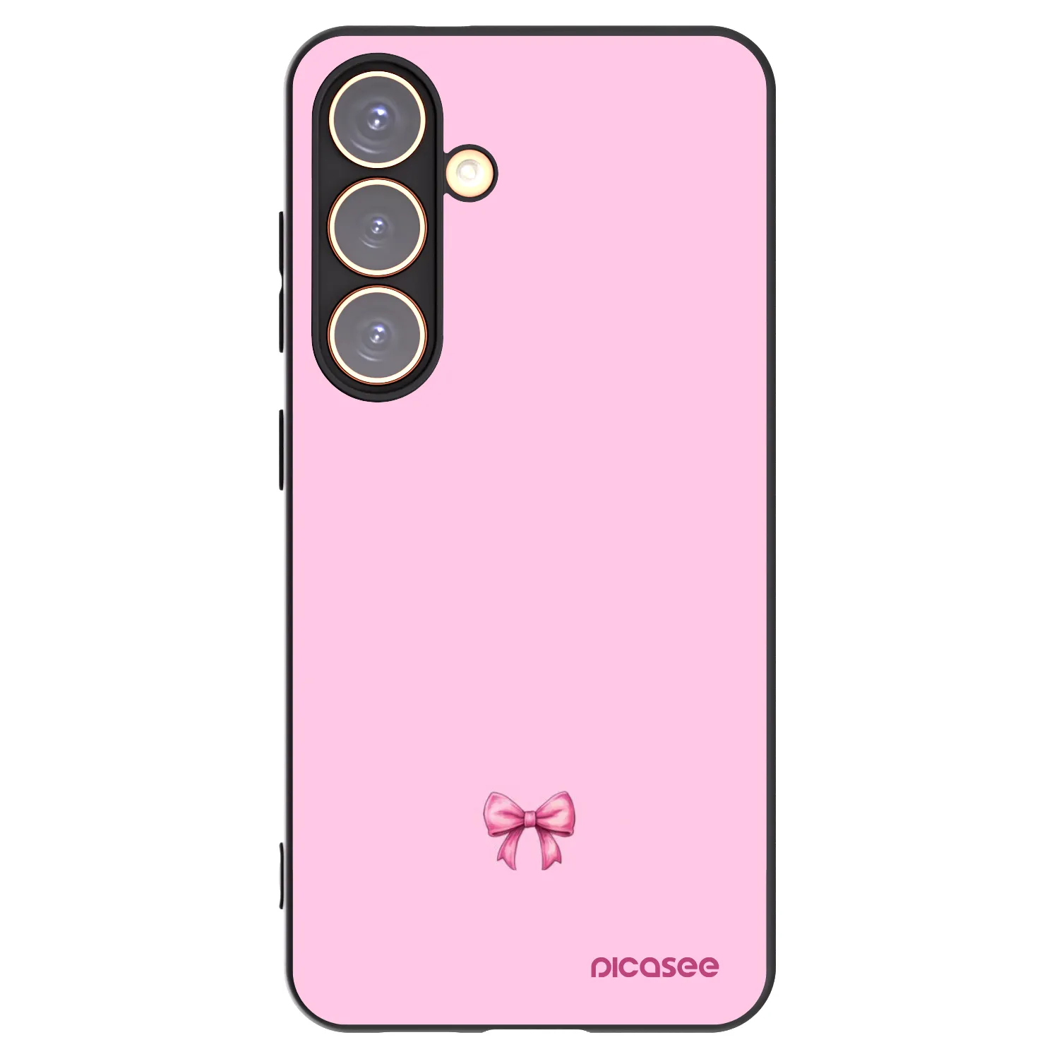 Picasee silikonový černý obal pro Samsung Galaxy S24 S921B 5G - Blush bow