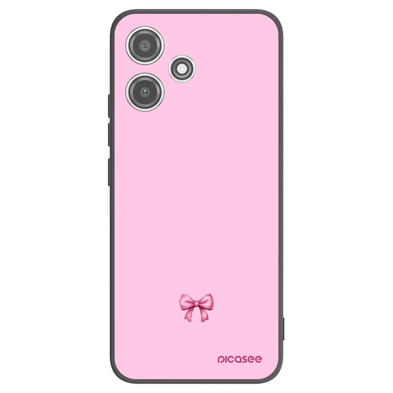 Picasee silikonový černý obal pro Xiaomi Redmi 12 5G - Blush bow