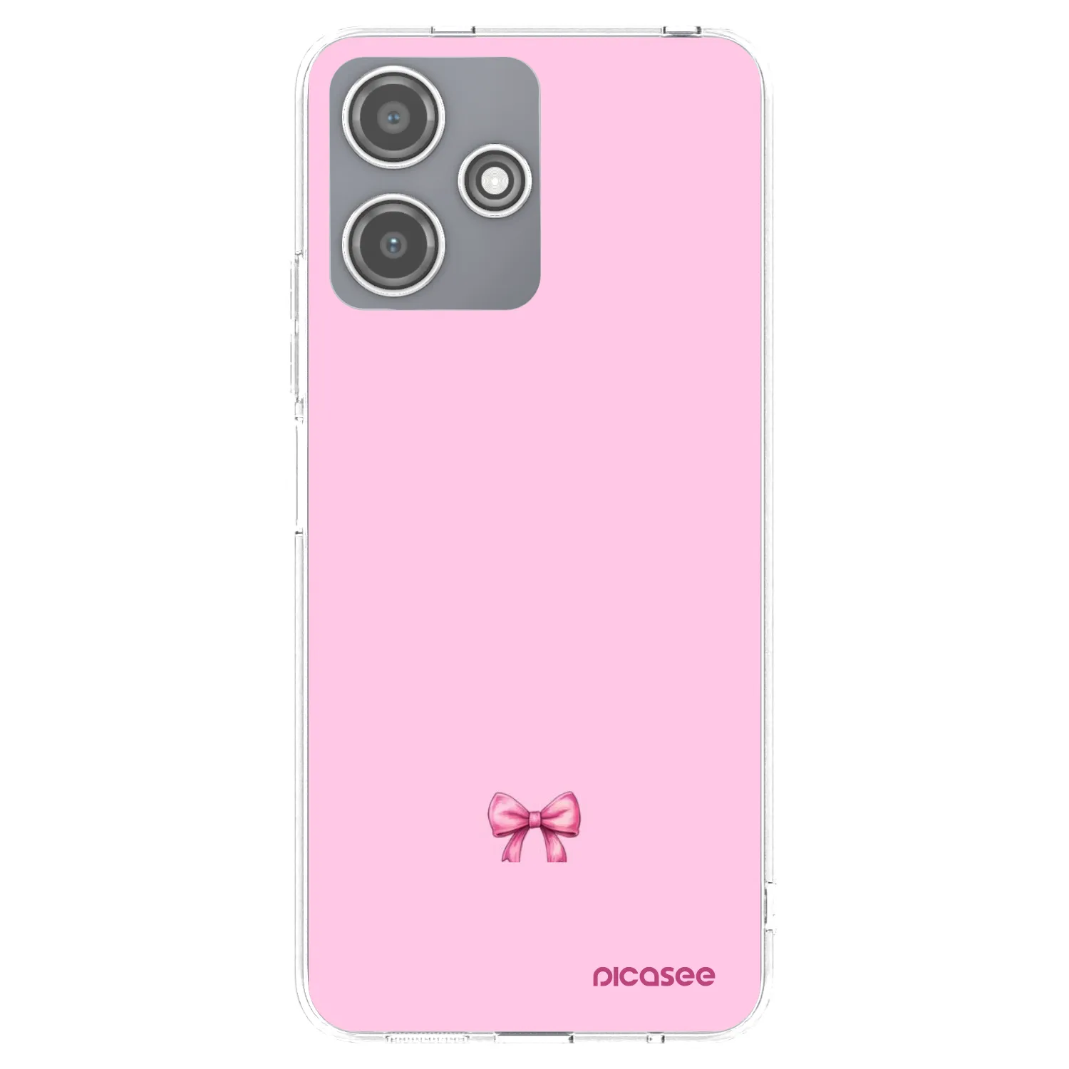 Picasee silikonový průhledný obal pro Xiaomi Redmi 12 5G - Blush bow