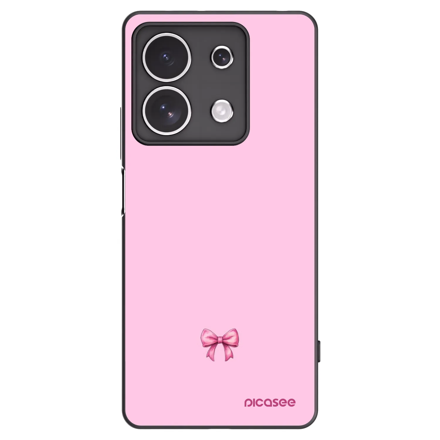 Picasee silikonový černý obal pro Xiaomi Redmi Note 13 4G - Blush bow