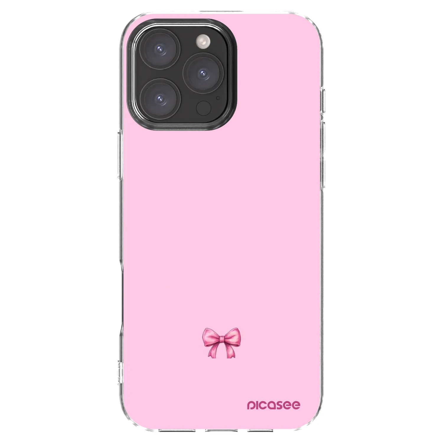 Picasee silikonový průhledný obal pro Apple iPhone 16 Pro Max - Blush bow