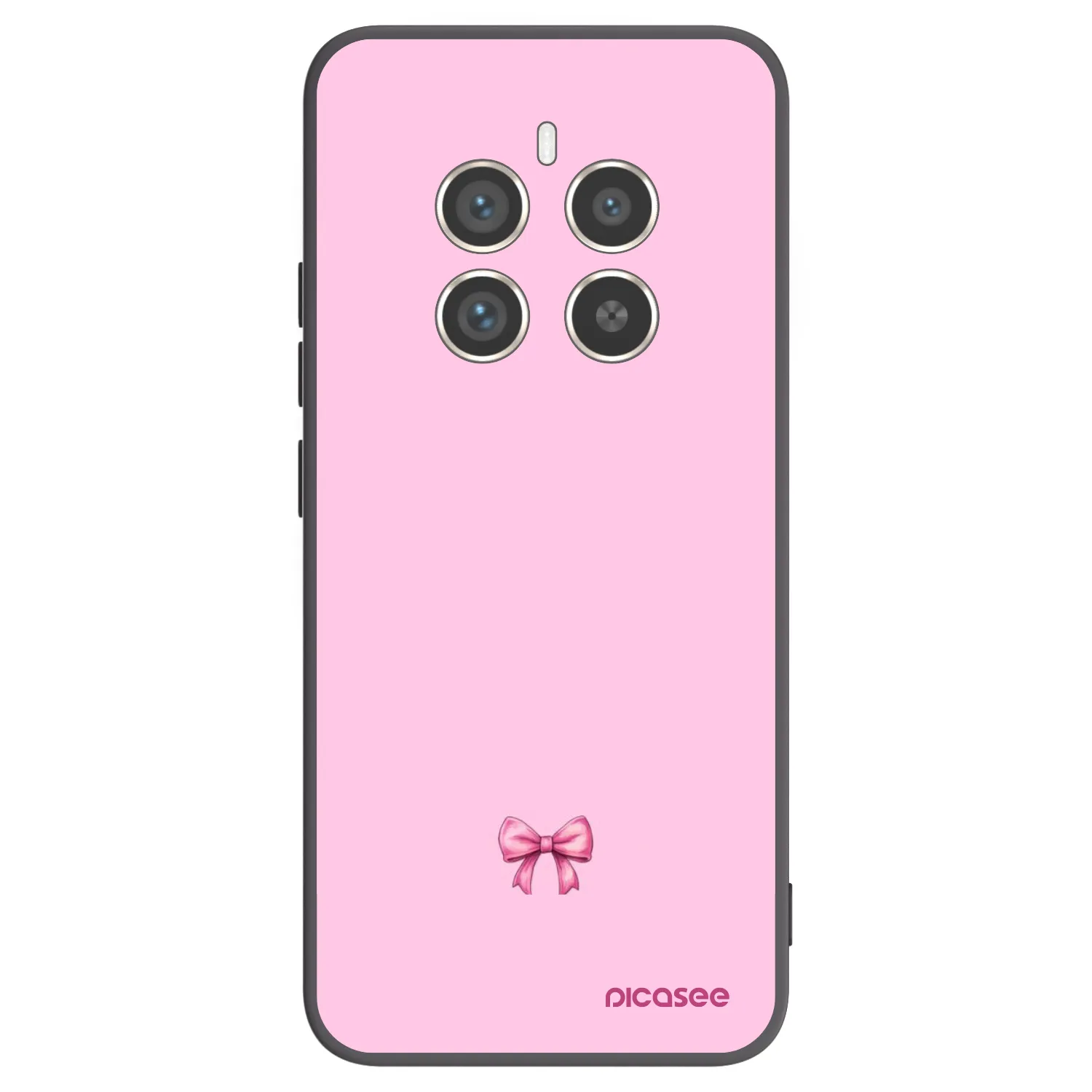 Picasee silikonový černý obal pro Realme 12 Pro 5G - Blush bow