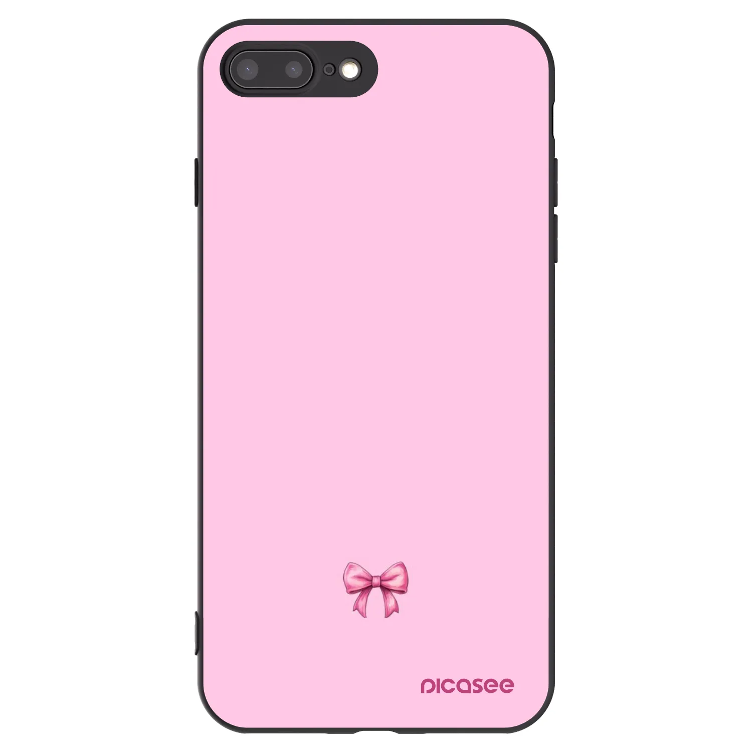 Picasee silikonový černý obal pro Apple iPhone 8 Plus - Blush bow