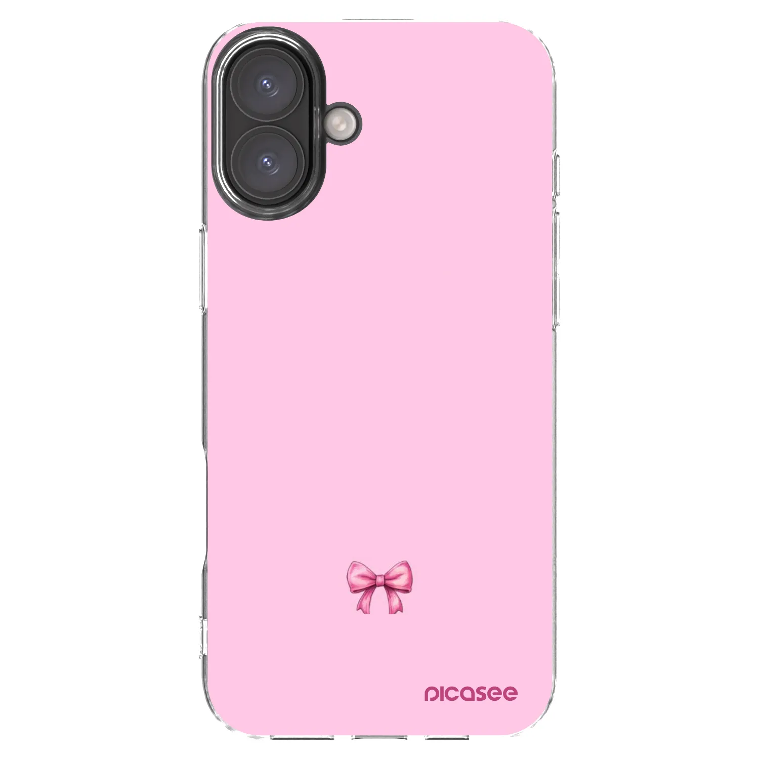 Picasee silikonový průhledný obal pro Apple iPhone 16 Plus - Blush bow