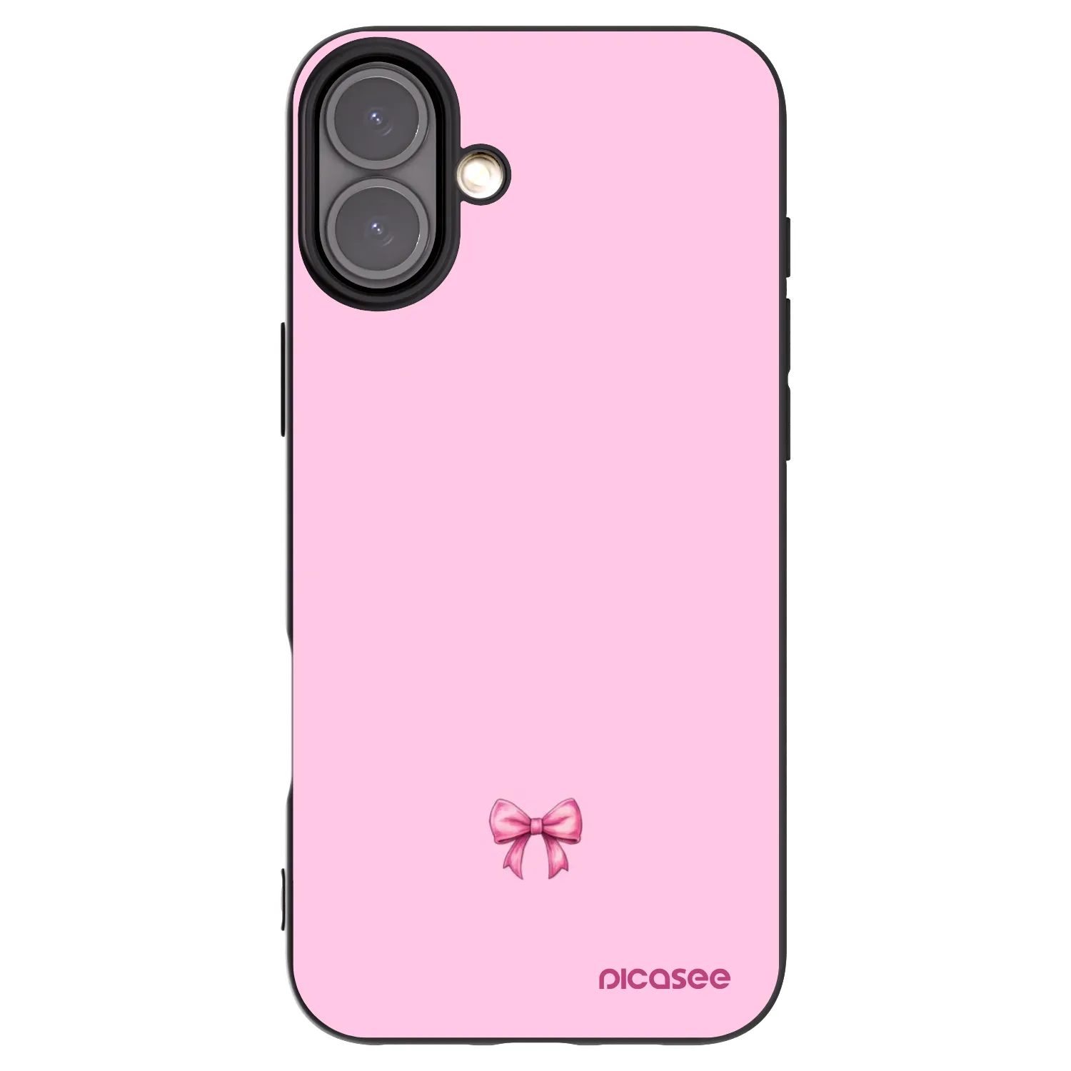 Picasee silikonový černý obal pro Apple iPhone 16 Plus - Blush bow