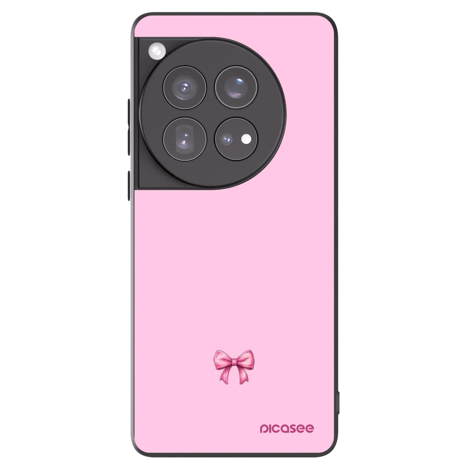 Picasee silikonový černý obal pro OnePlus 12 5G - Blush bow