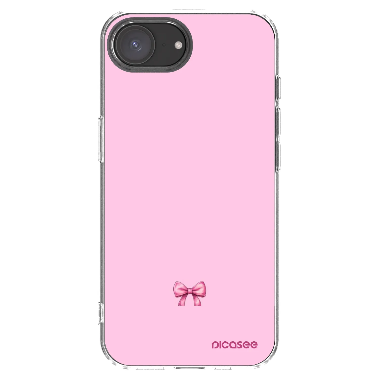 Picasee silikonový průhledný obal pro Apple iPhone 16e - Blush bow