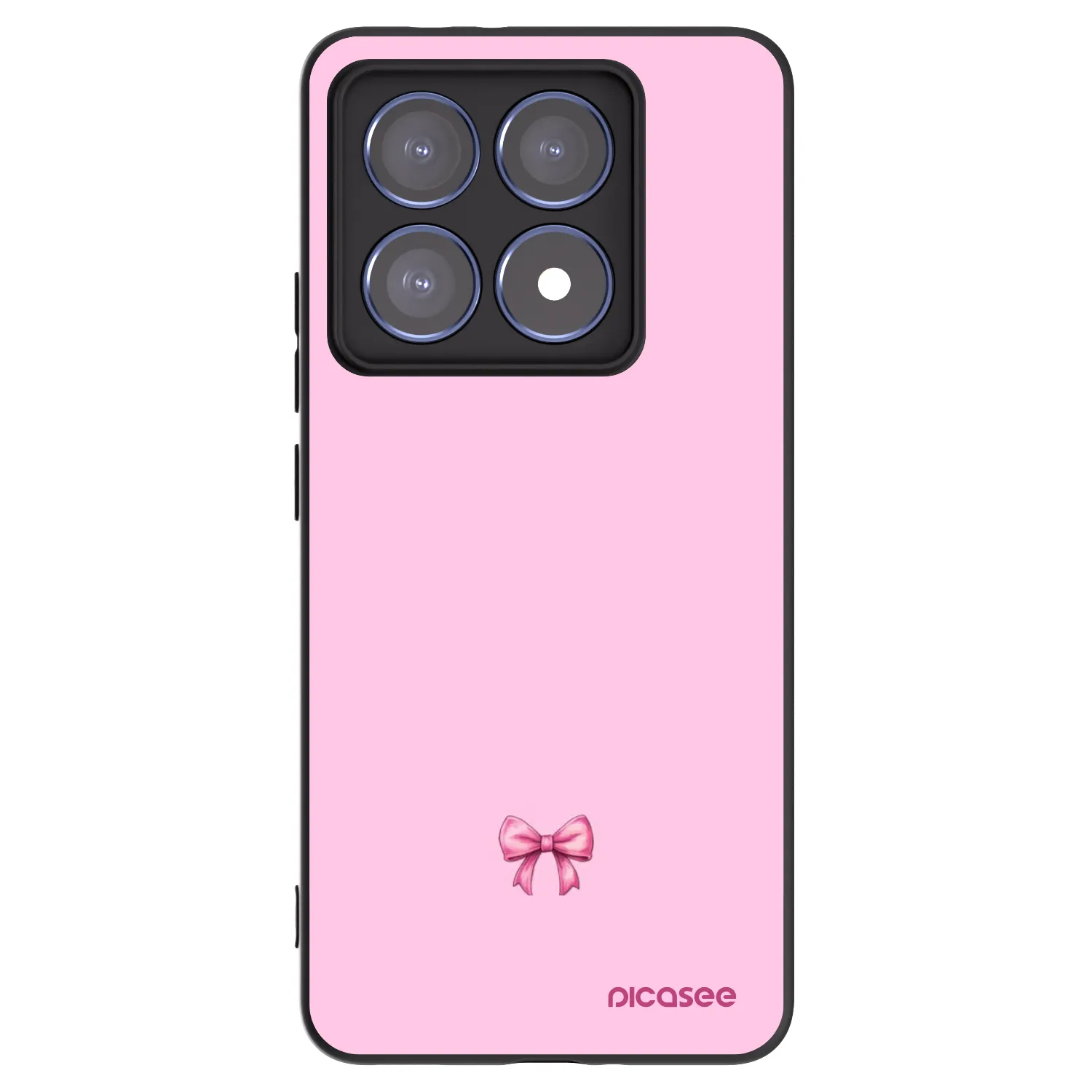 Picasee silikonový černý obal pro Xiaomi 14T Pro - Blush bow