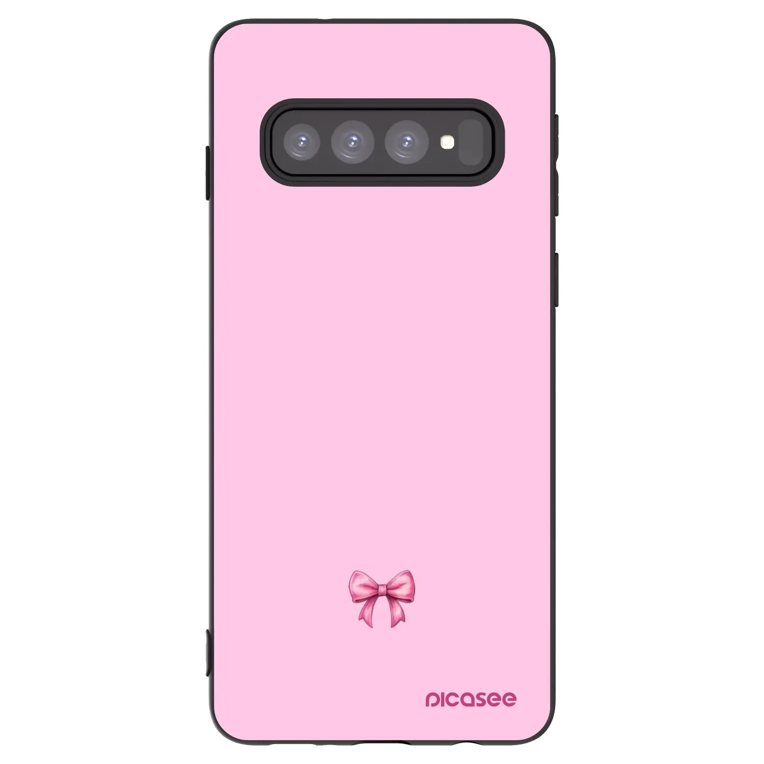 Picasee silikonový černý obal pro Samsung Galaxy S10 G973 - Blush bow