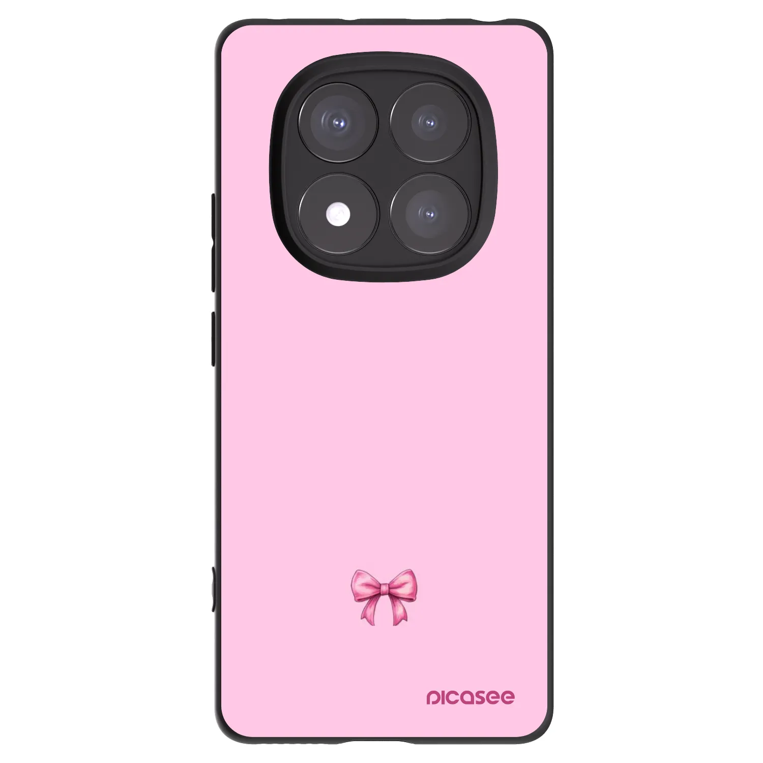 Picasee silikonový černý obal pro Xiaomi Redmi Note 14 Pro+ 5G - Blush bow