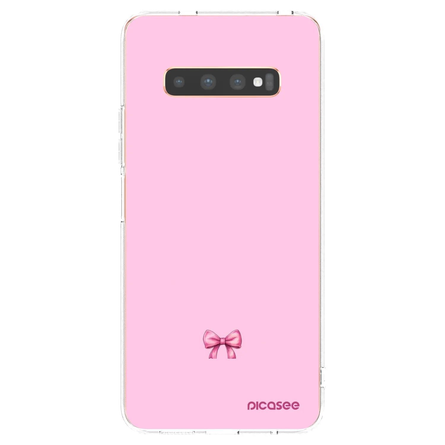 Picasee silikonový průhledný obal pro Samsung Galaxy S10 Plus G975 - Blush bow