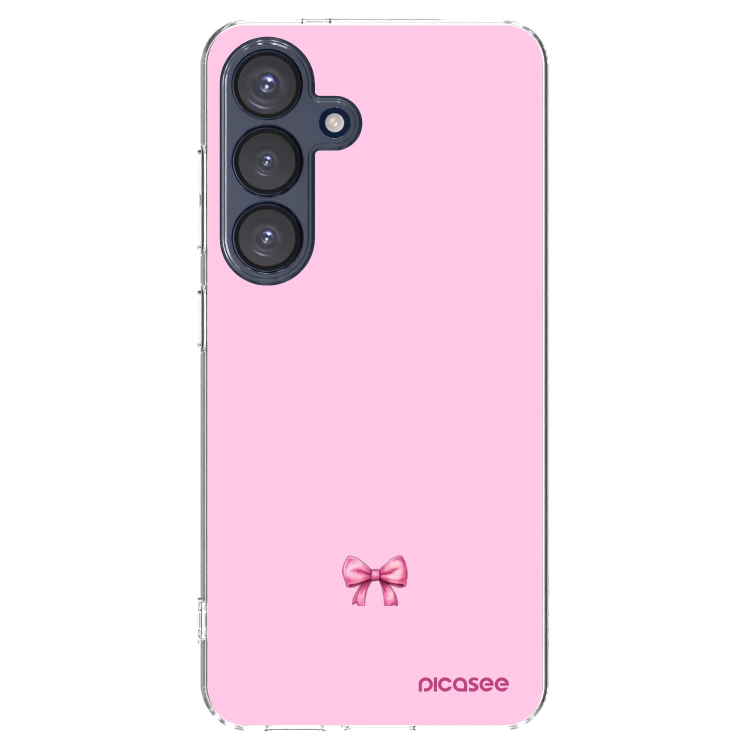 Picasee silikonový průhledný obal pro Samsung Galaxy S25 5G - Blush bow