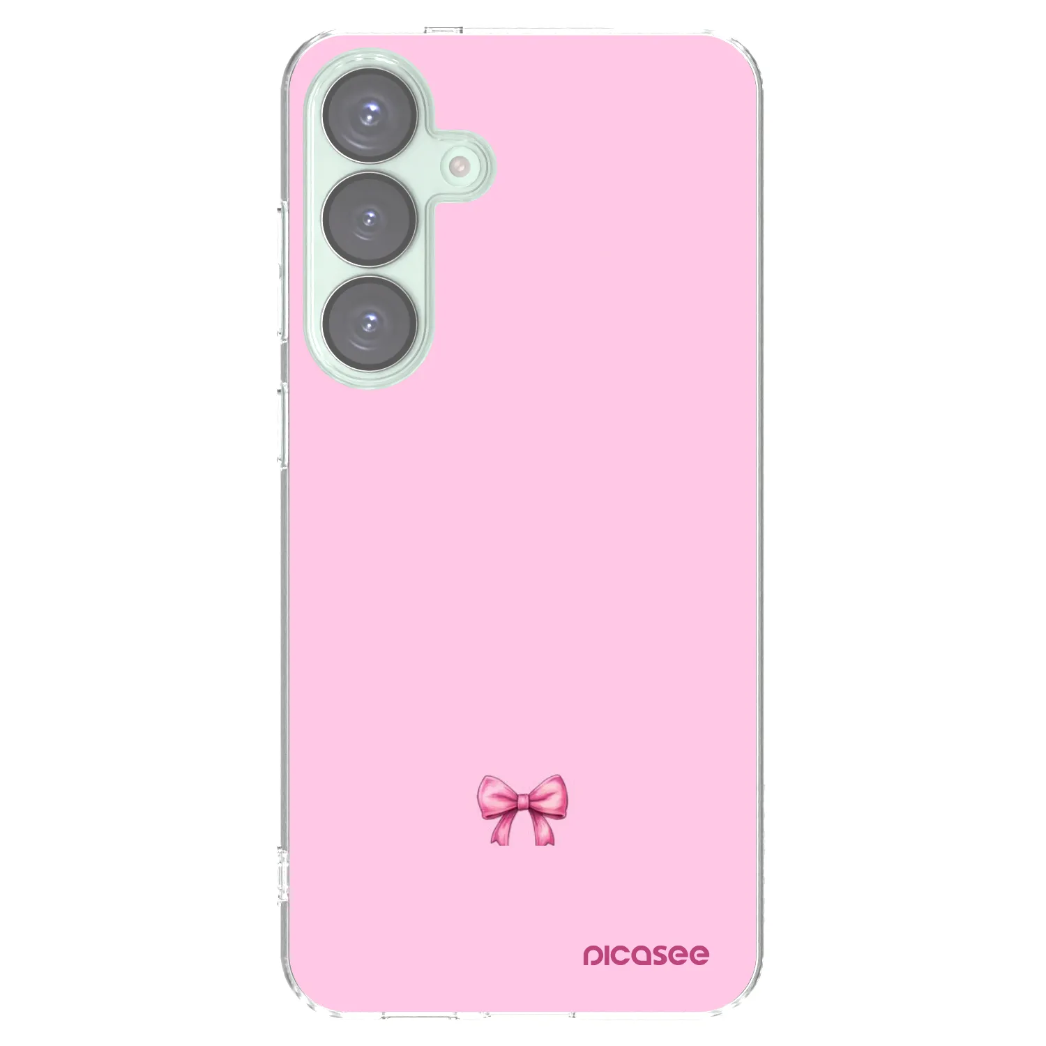 Picasee silikonový průhledný obal pro Samsung Galaxy S25+ 5G - Blush bow
