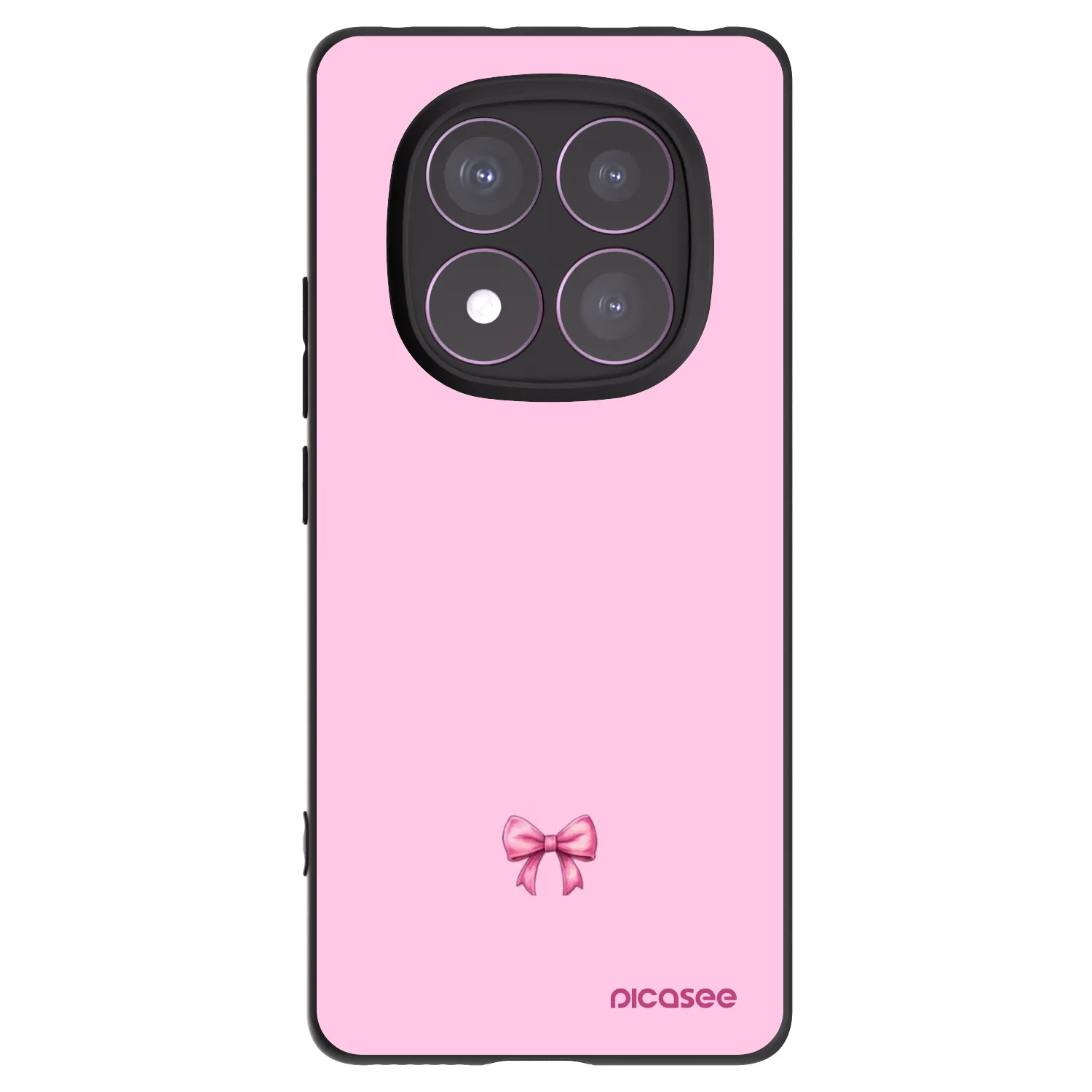 Picasee silikonový černý obal pro Xiaomi Redmi Note 14 Pro 4G - Blush bow