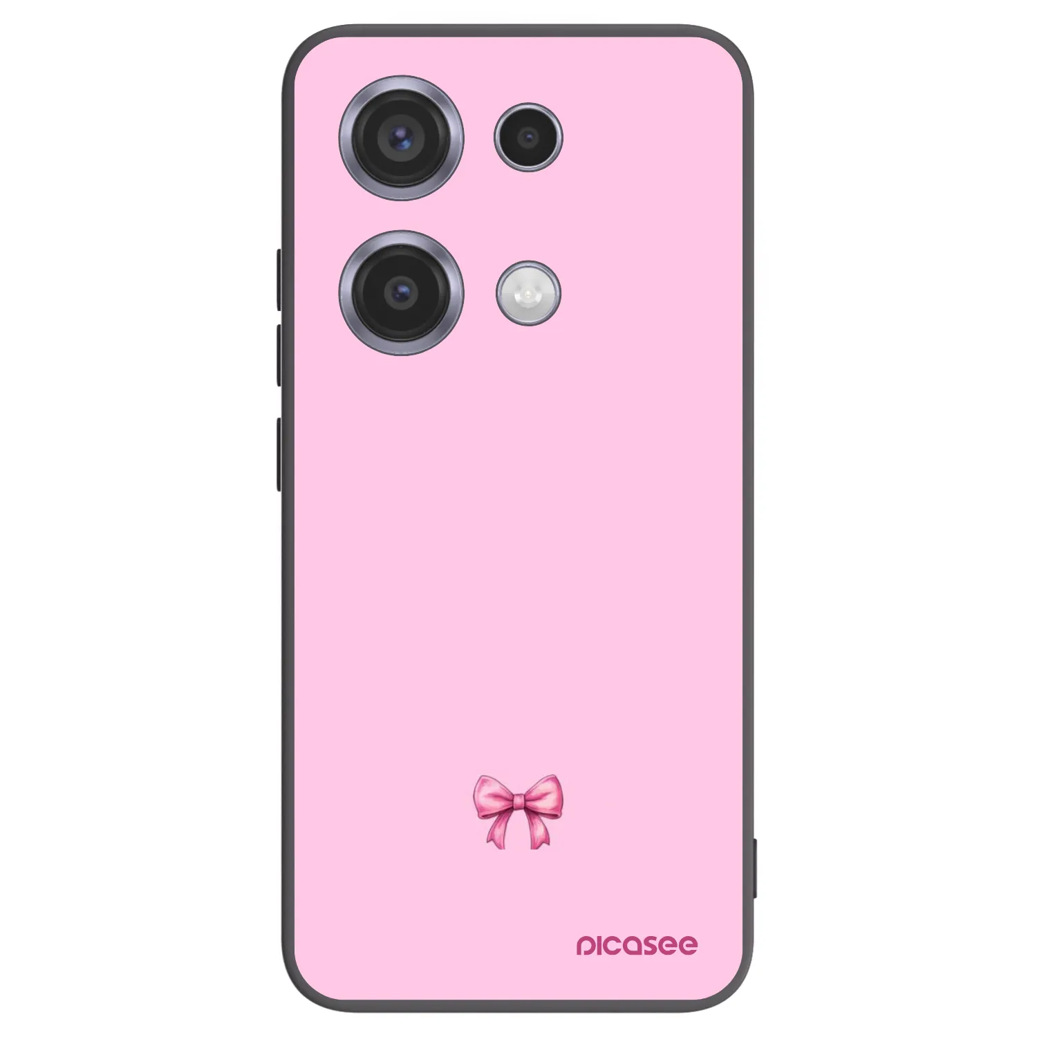 Picasee silikonový černý obal pro Xiaomi Redmi Note 14S - Blush bow
