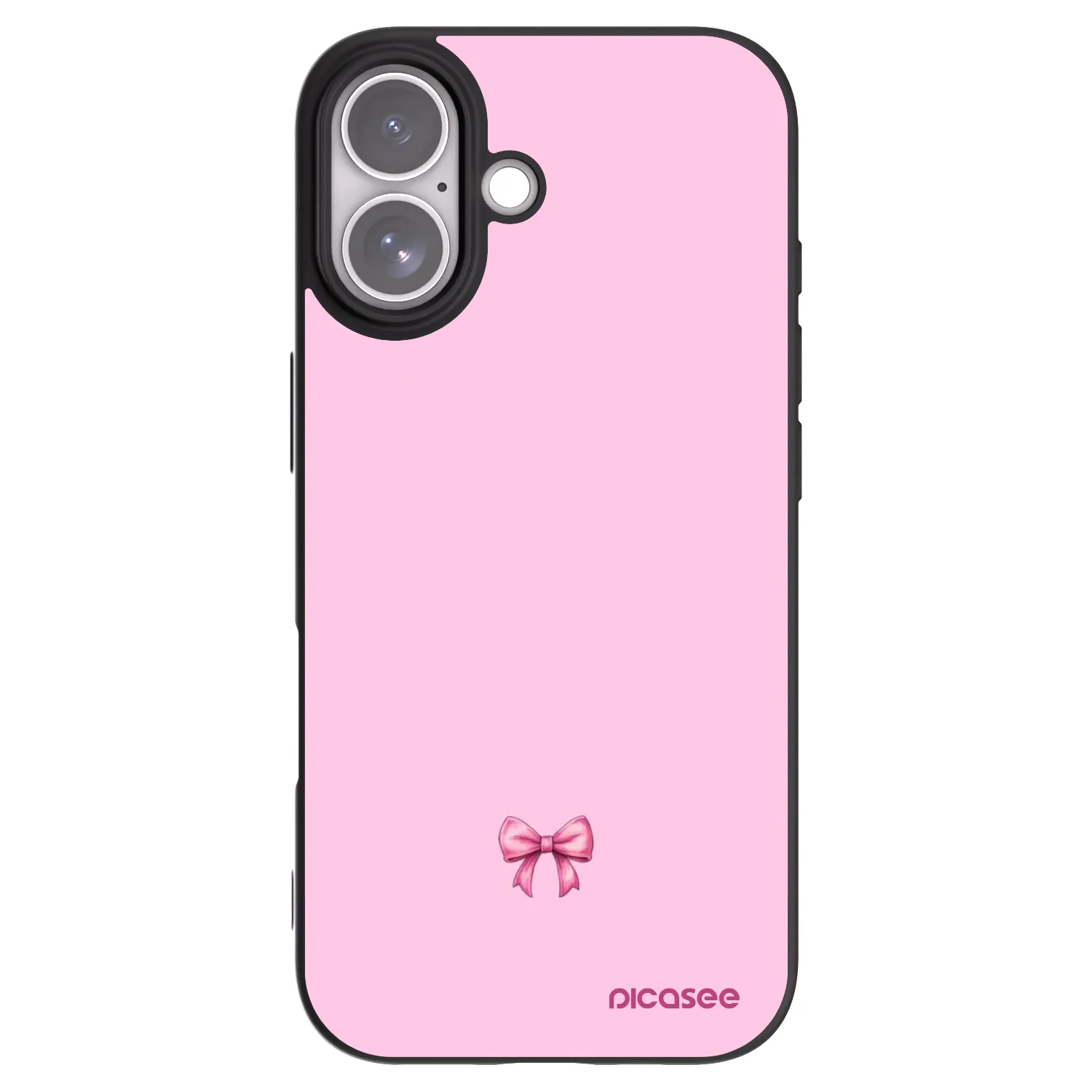 Picasee silikonový černý obal pro Apple iPhone 17 - Blush bow