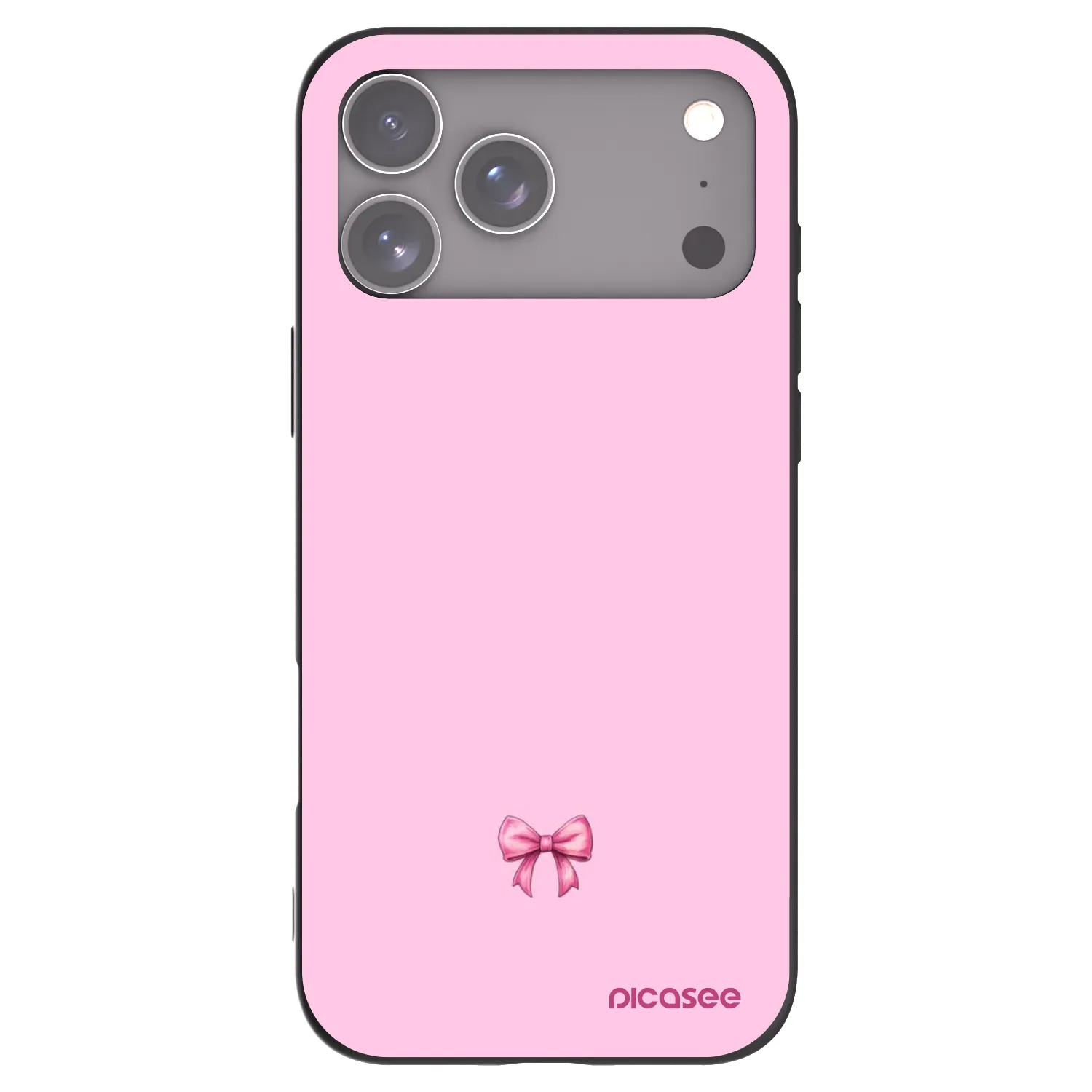 Picasee silikonový černý obal pro Apple iPhone 17 Pro Max - Blush bow