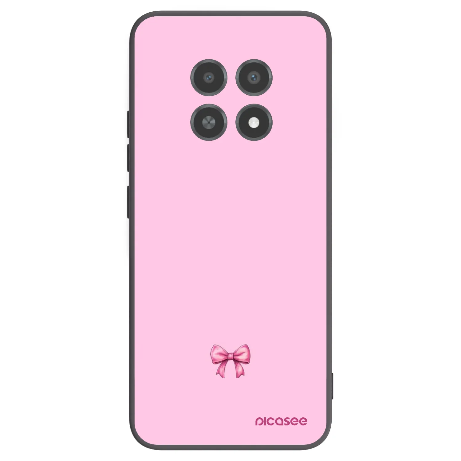 Picasee silikonový černý obal pro Realme 12X - Blush bow