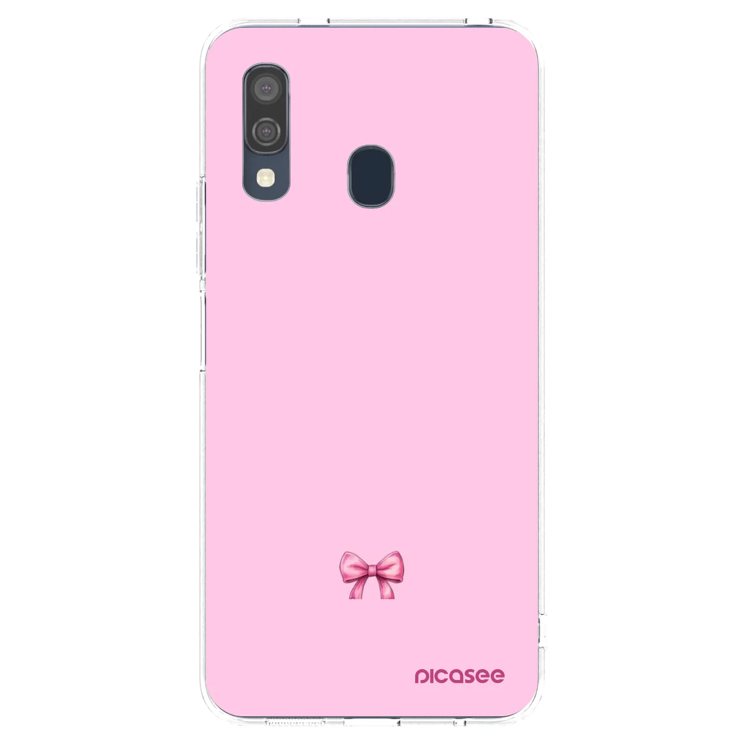 Picasee silikonový průhledný obal pro Samsung Galaxy A40 A405F - Blush bow