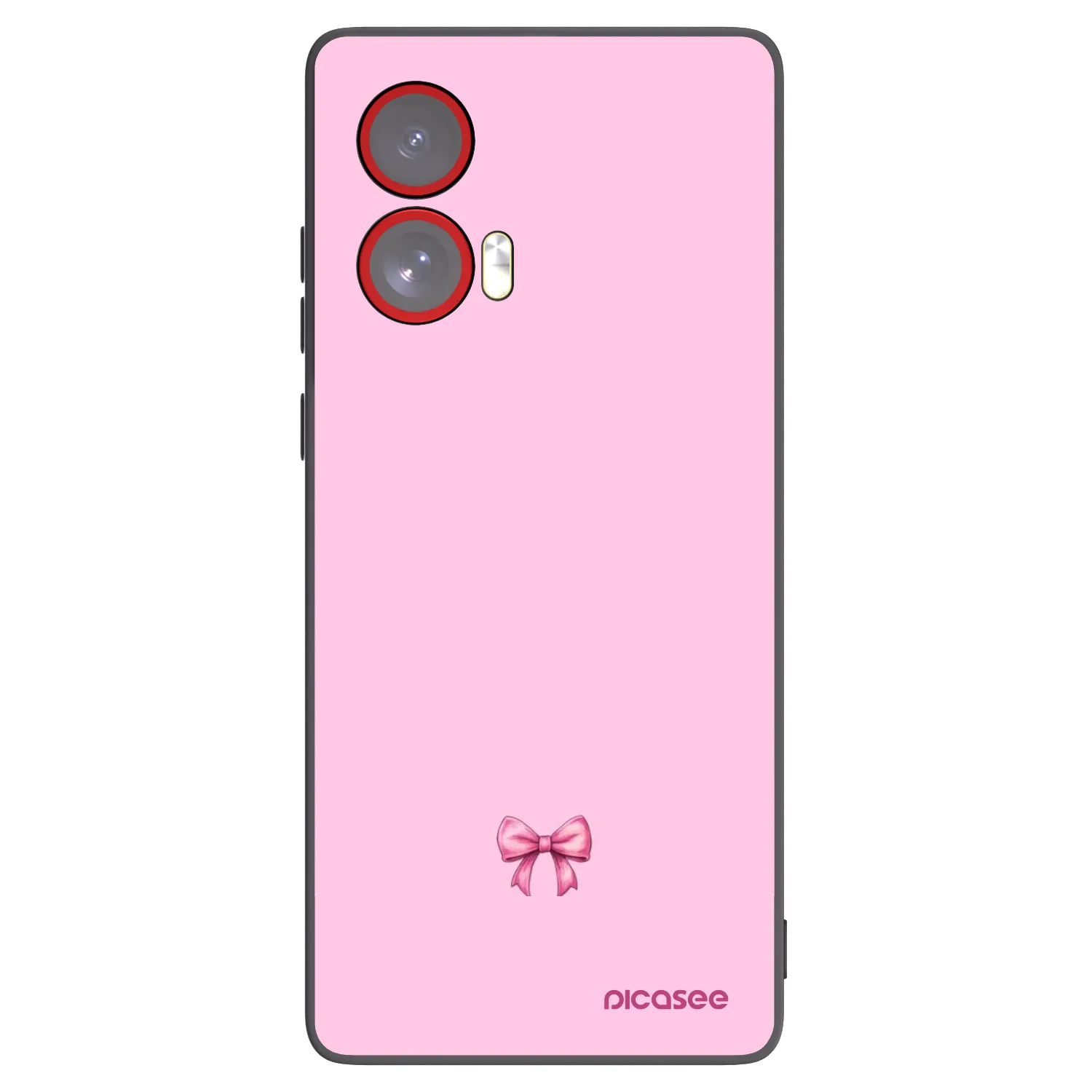 Picasee silikonový černý obal pro Motorola Edge 50 Fusion - Blush bow