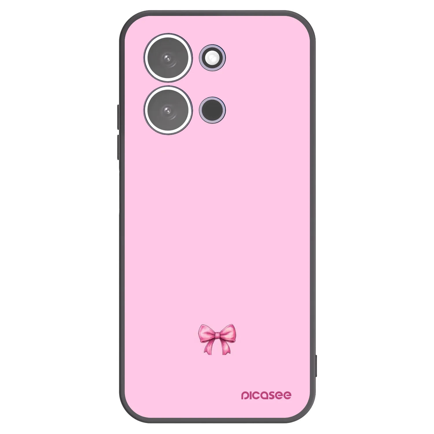Picasee silikonový černý obal pro Xiaomi Redmi 15C 5G - Blush bow