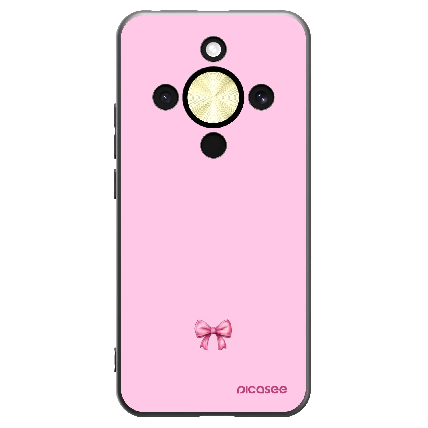 Picasee silikonový černý obal pro Honor Magic8 Lite 5G - Blush bow
