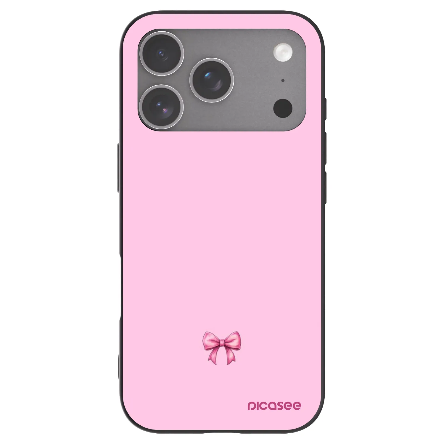 Picasee silikonový černý obal pro Apple iPhone 18 Pro - Blush bow