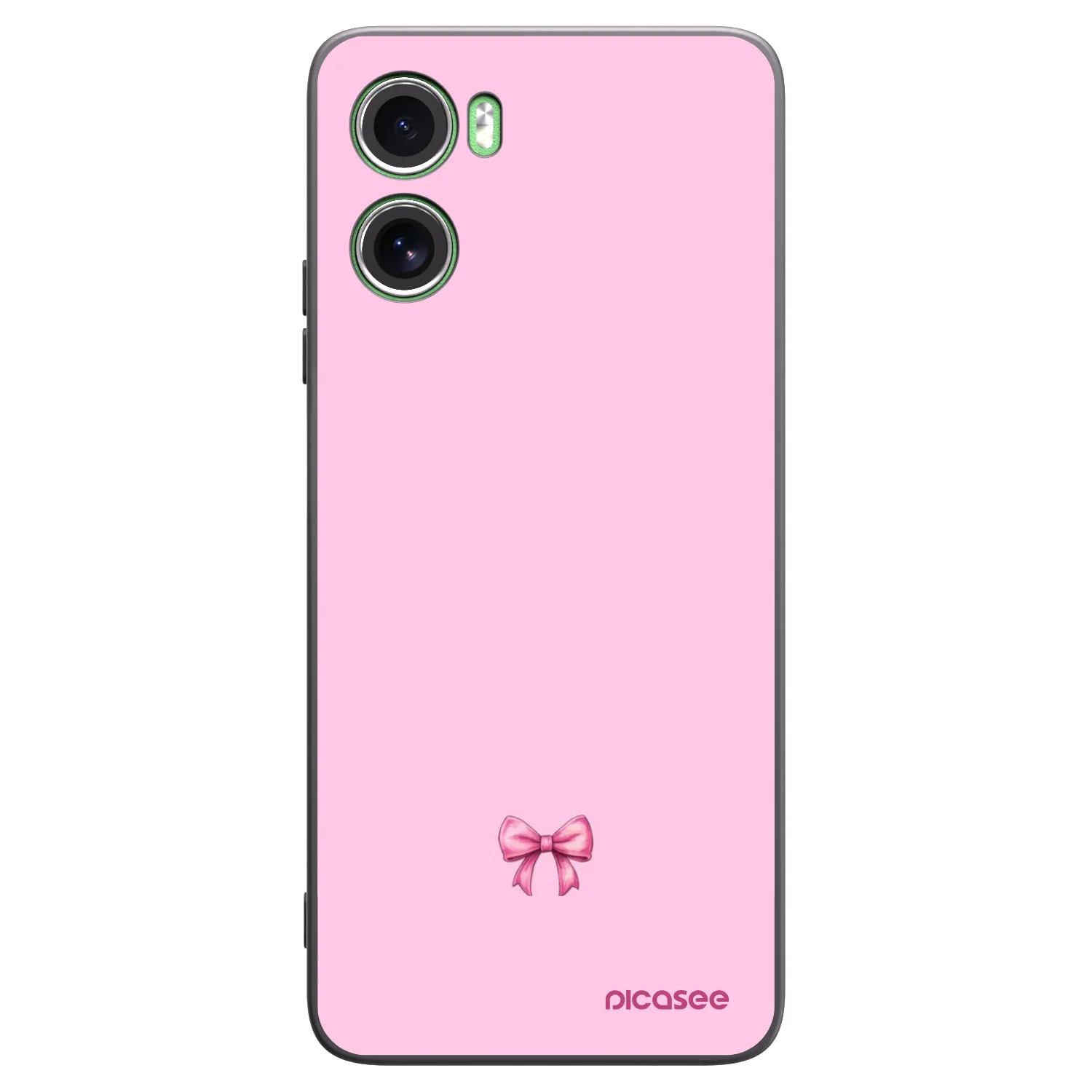 Picasee silikonový černý obal pro Motorola Moto G06 - Blush bow