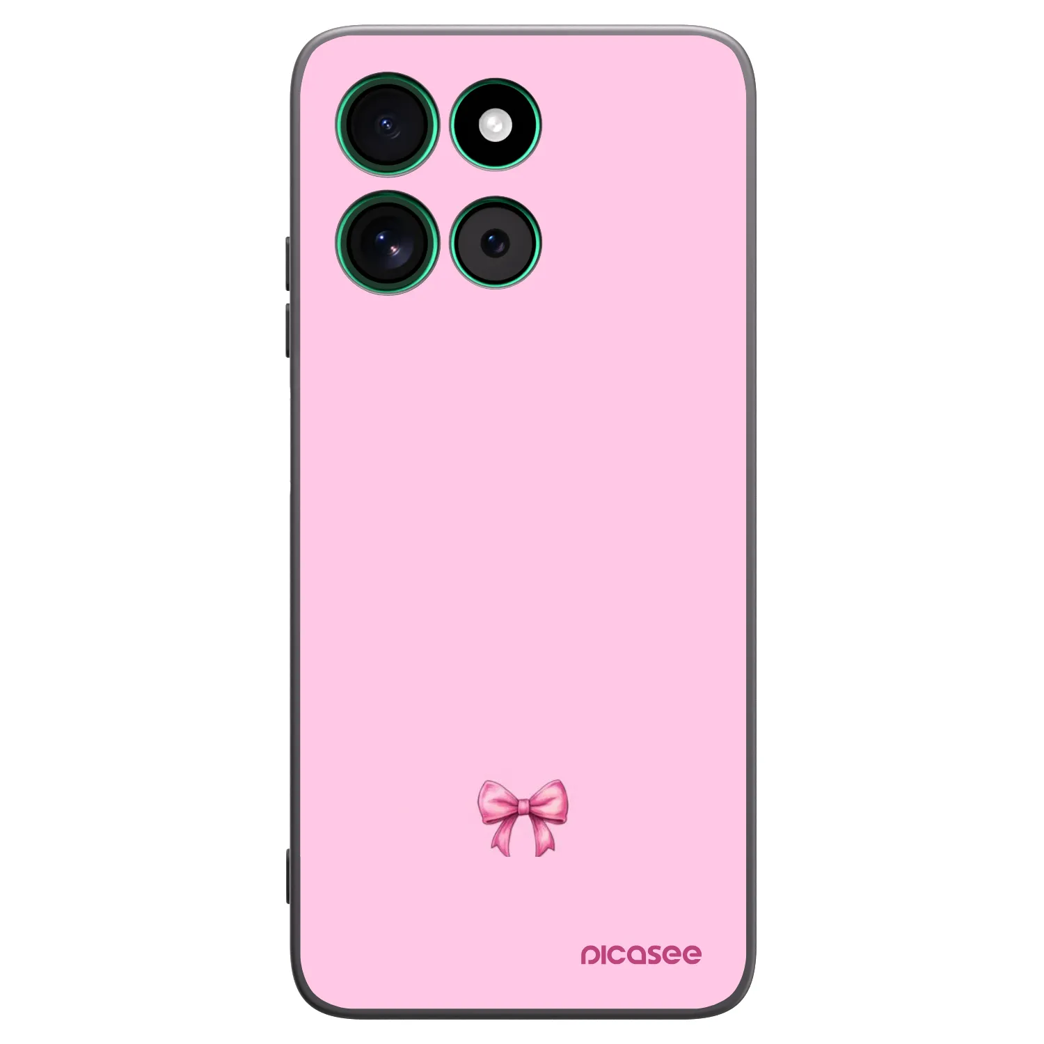 Picasee silikonový černý obal pro Motorola Moto G57 Power - Blush bow
