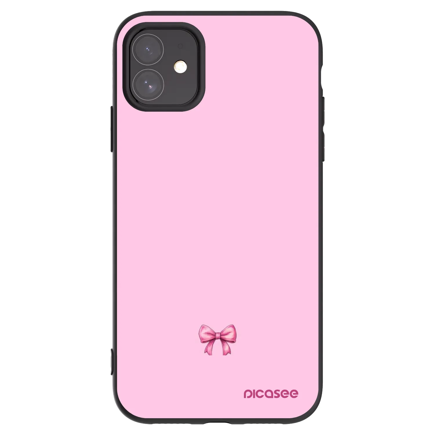 Picasee silikonový černý obal pro Apple iPhone 11 - Blush bow