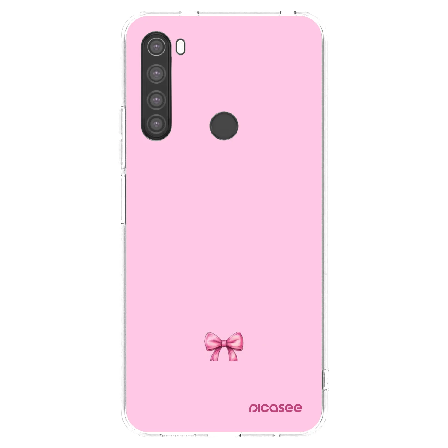 Picasee silikonový průhledný obal pro Xiaomi Redmi Note 8 - Blush bow