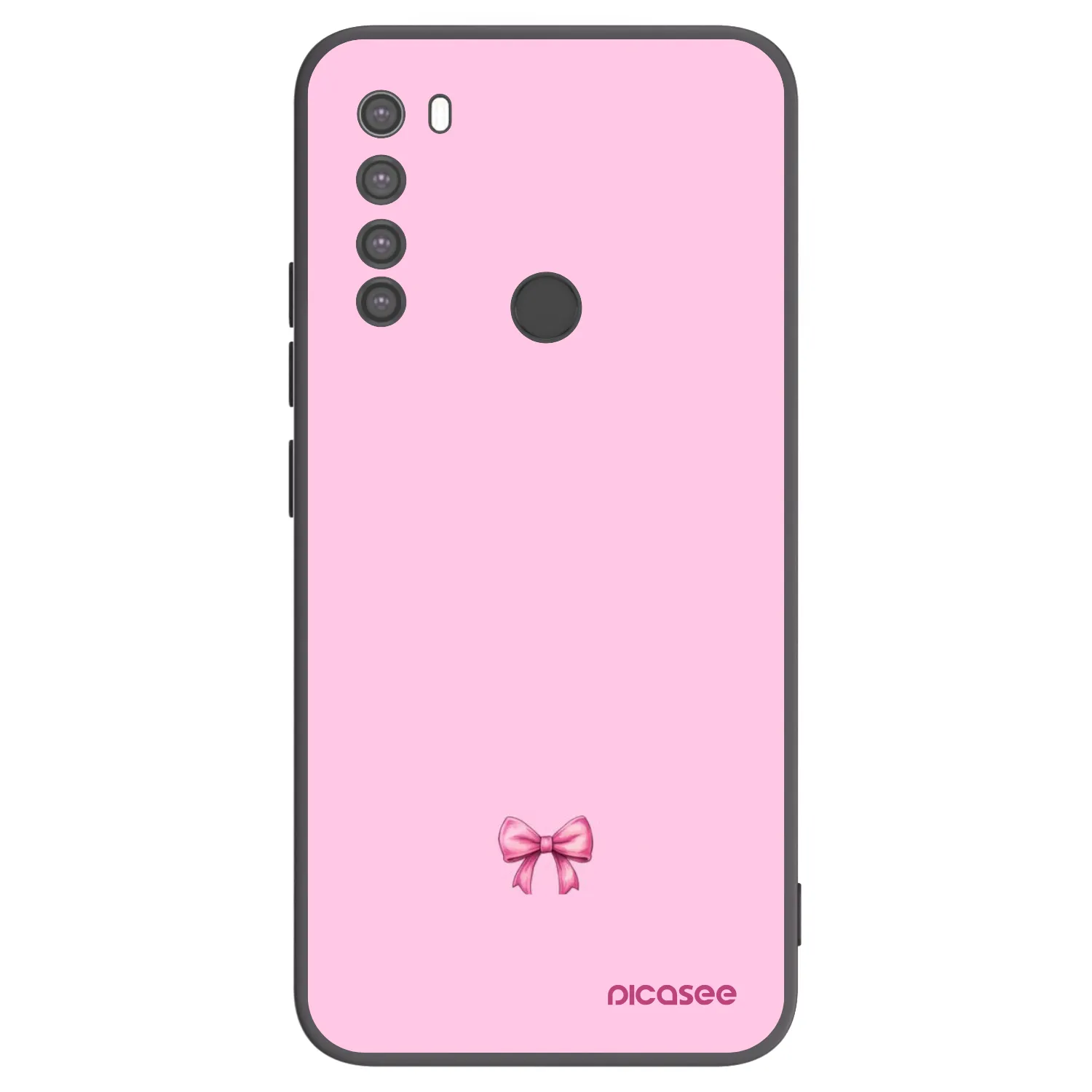 Picasee silikonový černý obal pro Xiaomi Redmi Note 8 - Blush bow
