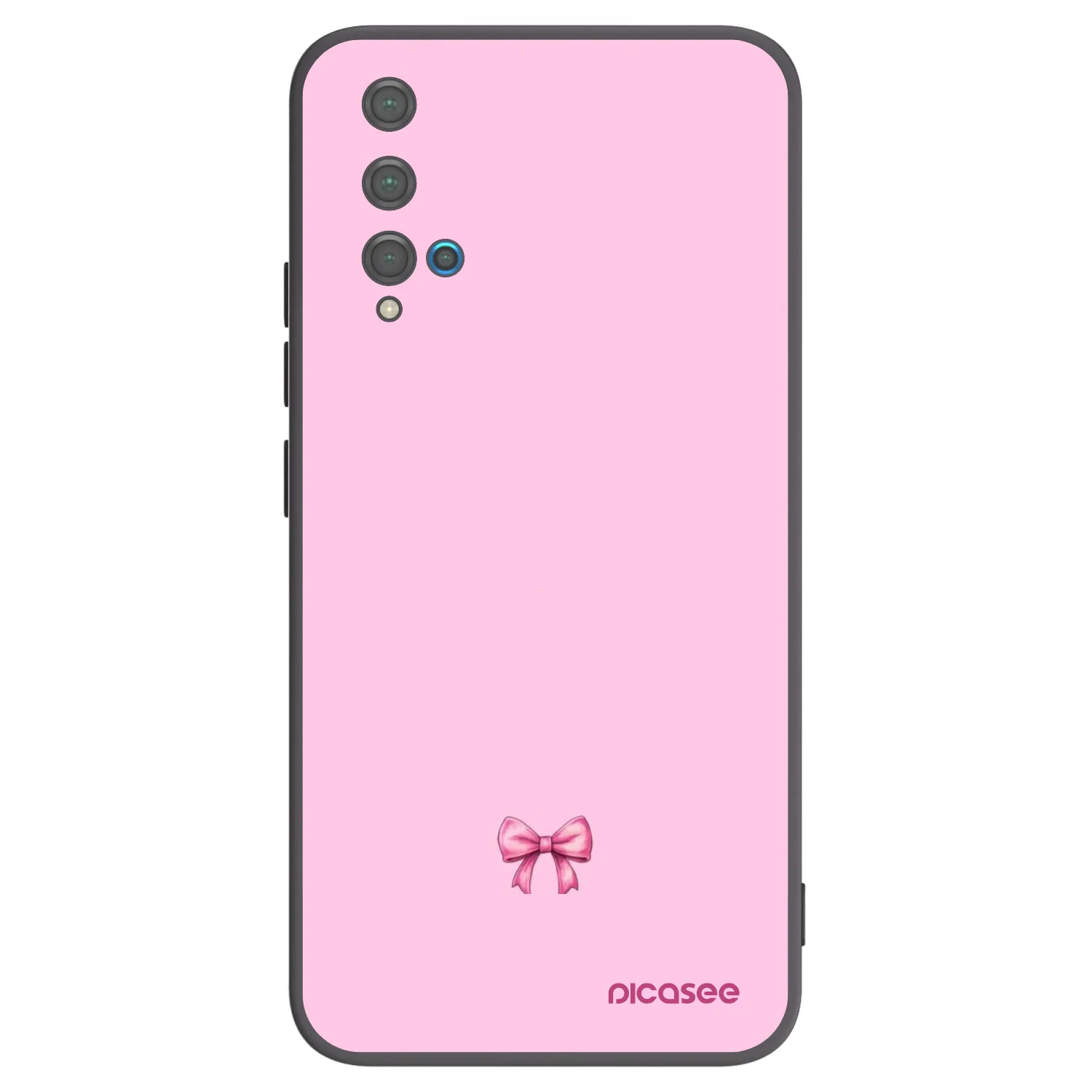 Picasee silikonový černý obal pro Huawei Nova 5T - Blush bow